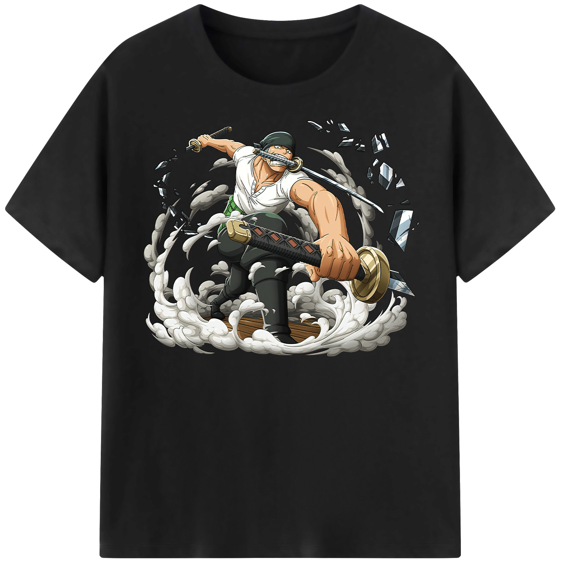 ワンピース ロロノア・ゾロ ONE PIECE Roronoa Zoro レディースカジュアルプリントTシャツ（綿100％）