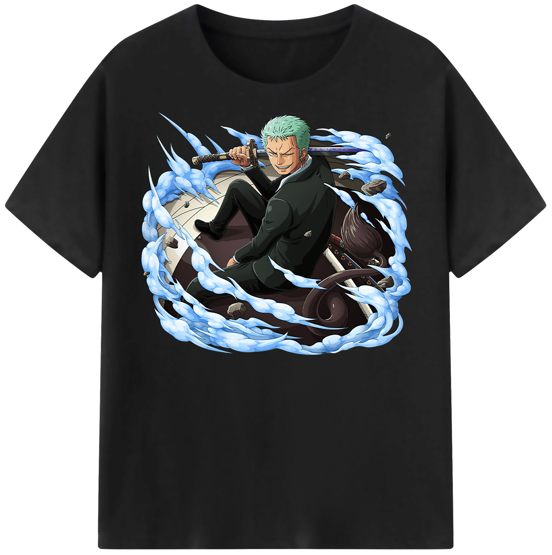 ワンピース ロロノア・ゾロ ONE PIECE Roronoa Zoro レディースカジュアルプリントTシャツ（綿100％）