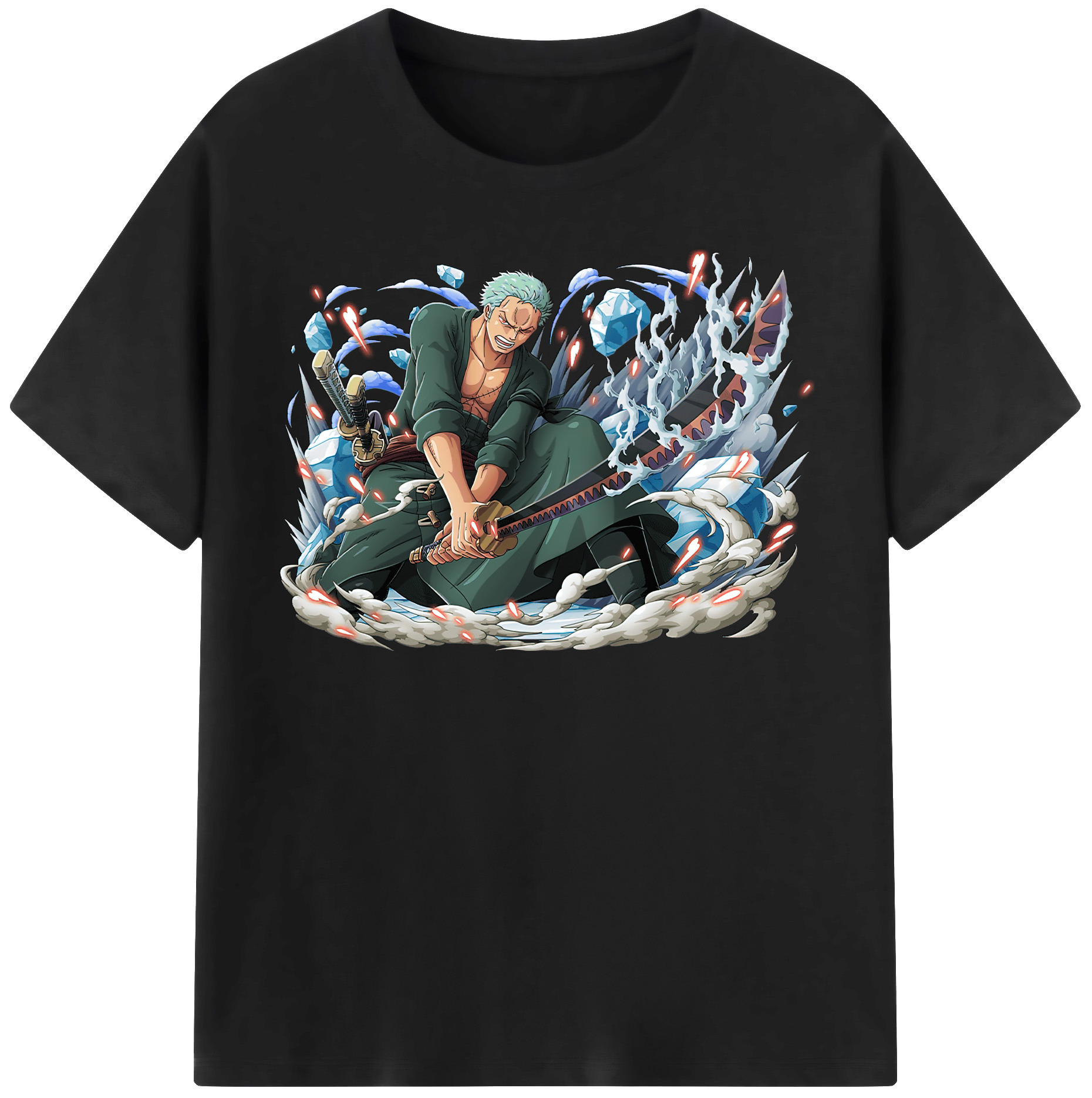 ワンピース ロロノア・ゾロ ONE PIECE Roronoa Zoro レディースカジュアルプリントTシャツ（綿100％）