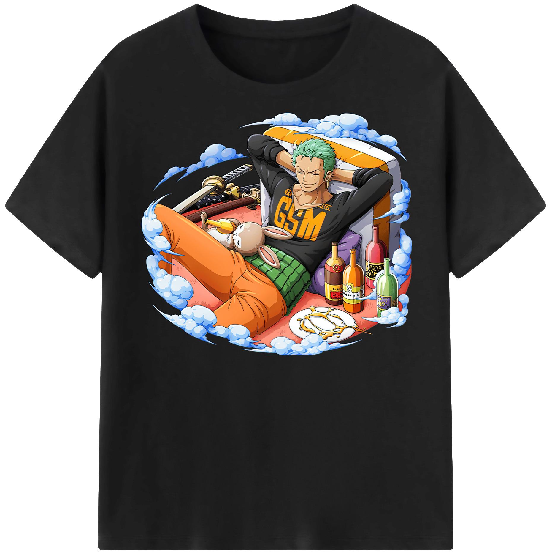ワンピース ロロノア・ゾロ ONE PIECE Roronoa Zoro レディースカジュアルプリントTシャツ（綿100％）