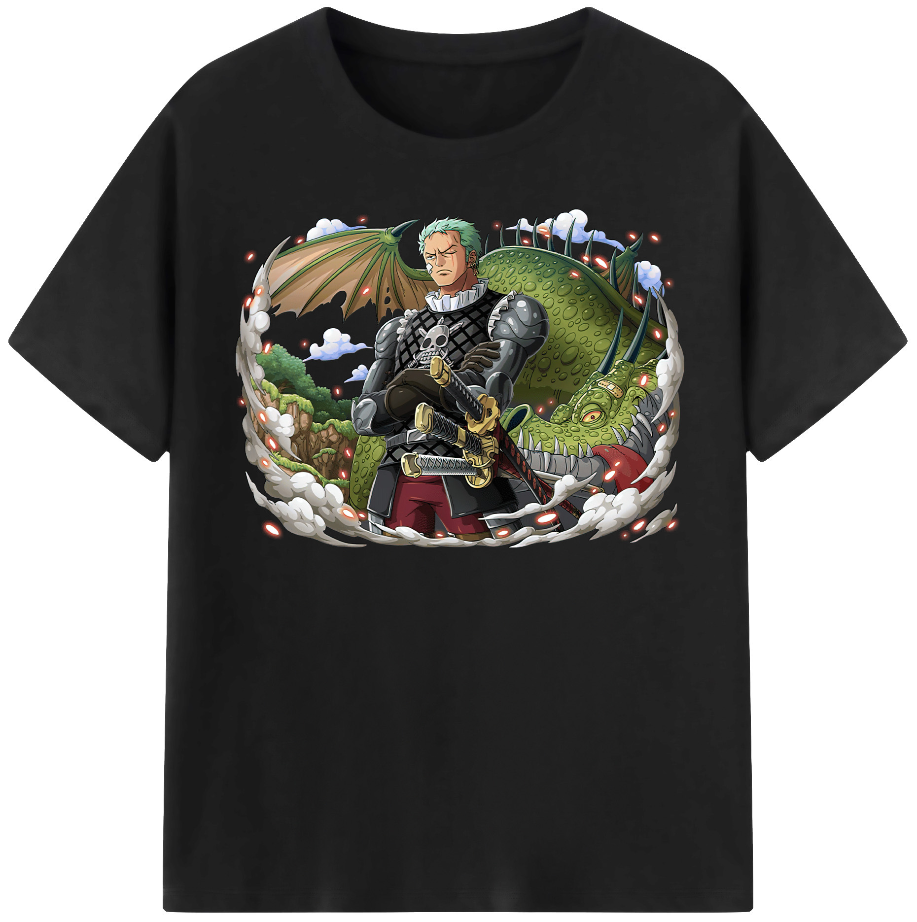 ワンピース ロロノア・ゾロ ONE PIECE Roronoa Zoro レディースカジュアルプリントTシャツ（綿100％）