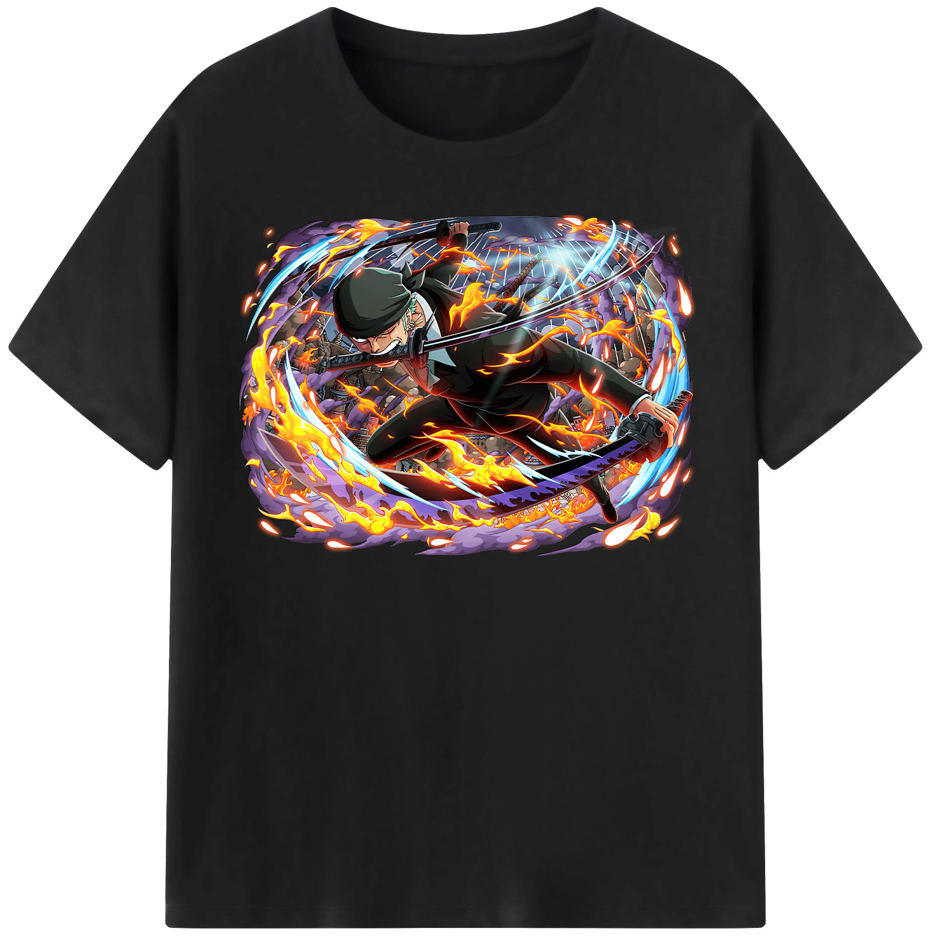 ワンピース ロロノア・ゾロ ONE PIECE Roronoa Zoro レディースカジュアルプリントTシャツ（綿100％）