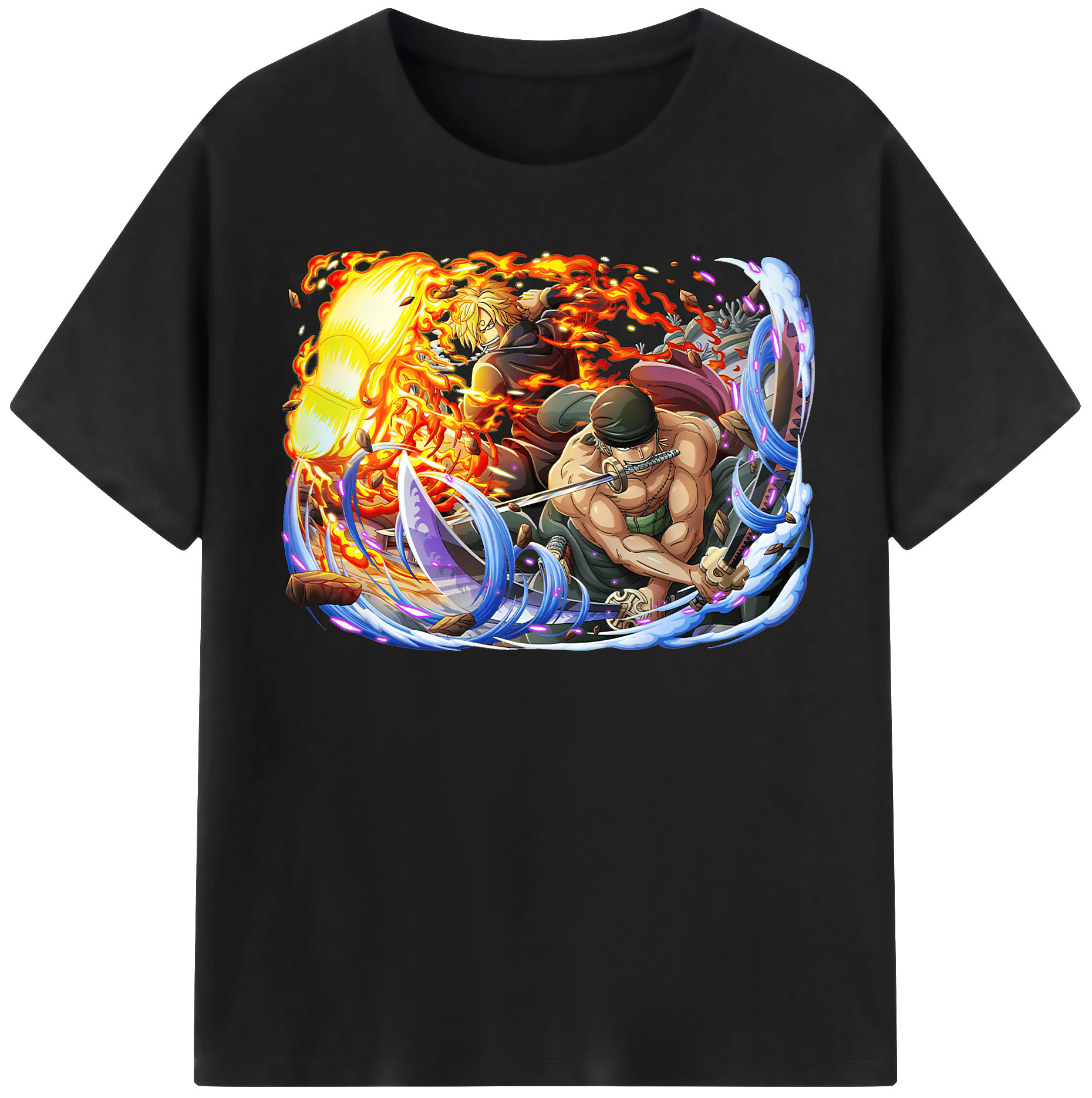 ワンピース ロロノア・ゾロ ONE PIECE Roronoa Zoro レディースカジュアルプリントTシャツ（綿100％）