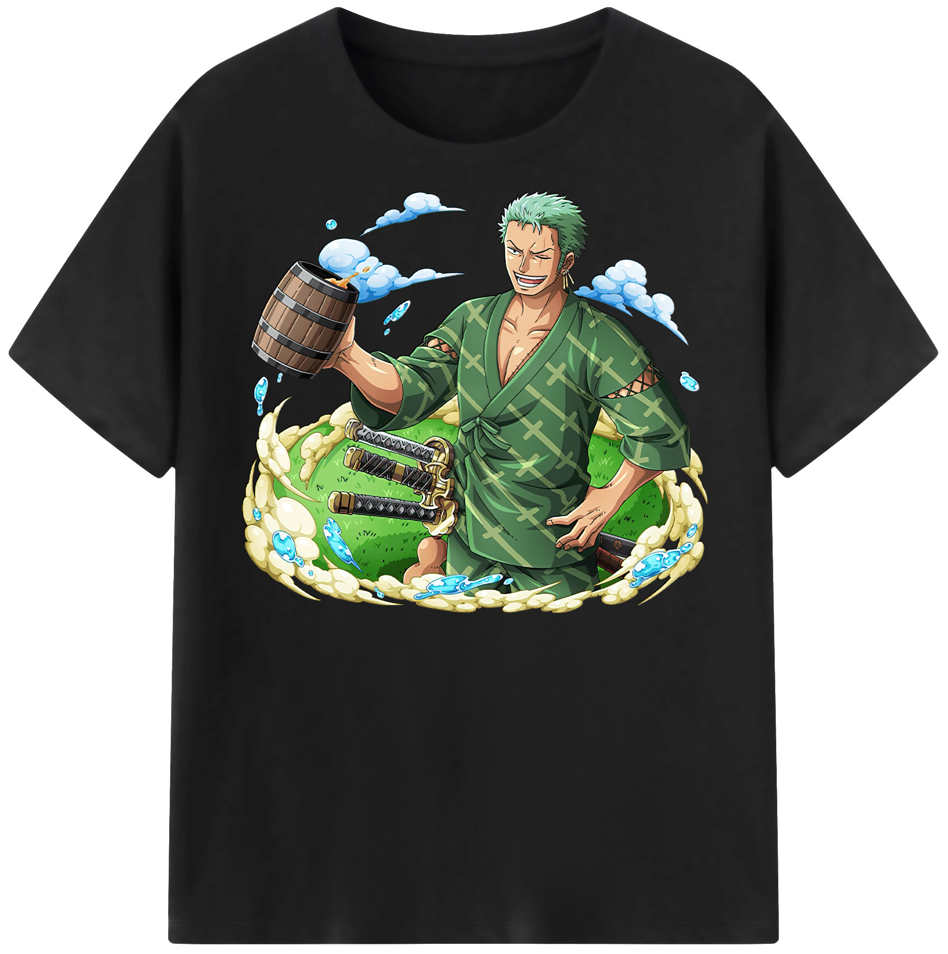 ワンピース ロロノア・ゾロ ONE PIECE Roronoa Zoro レディースカジュアルプリントTシャツ（綿100％）