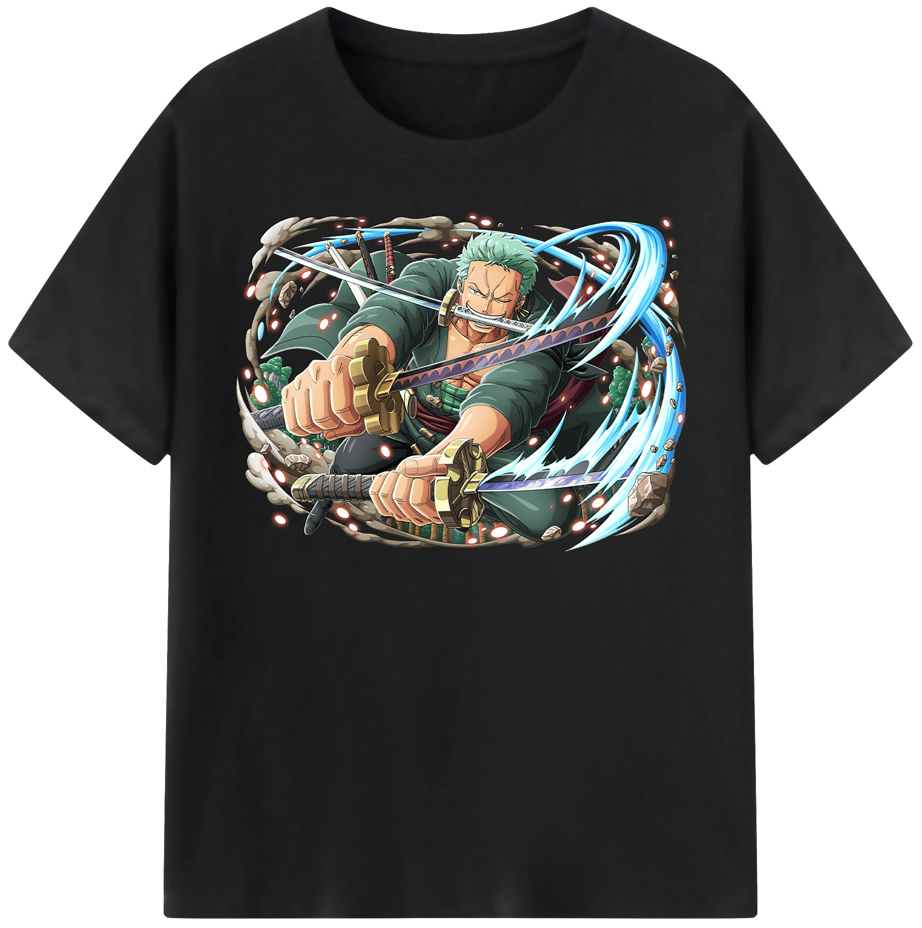ワンピース ロロノア・ゾロ ONE PIECE Roronoa Zoro レディースカジュアルプリントTシャツ（綿100％）