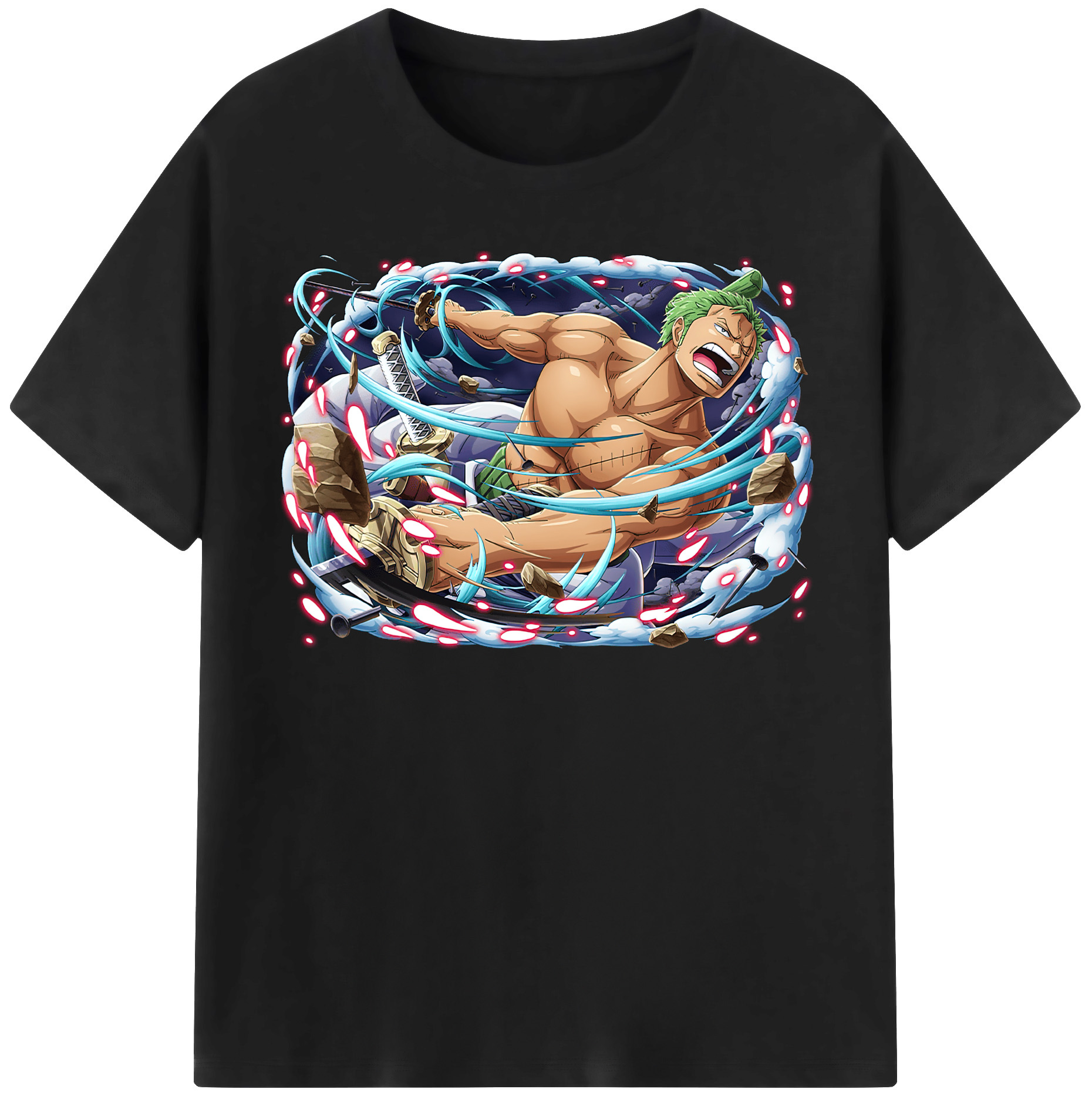 ワンピース ロロノア・ゾロ ONE PIECE Roronoa Zoro レディースカジュアルプリントTシャツ（綿100％）