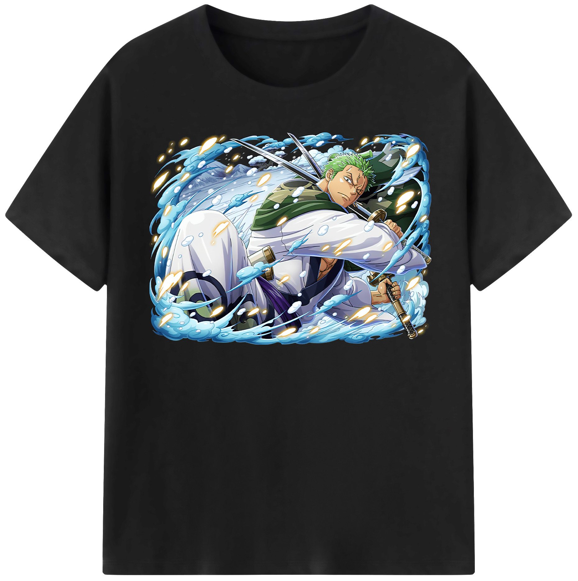 ワンピース ロロノア・ゾロ ONE PIECE Roronoa Zoro レディースカジュアルプリントTシャツ（綿100％）