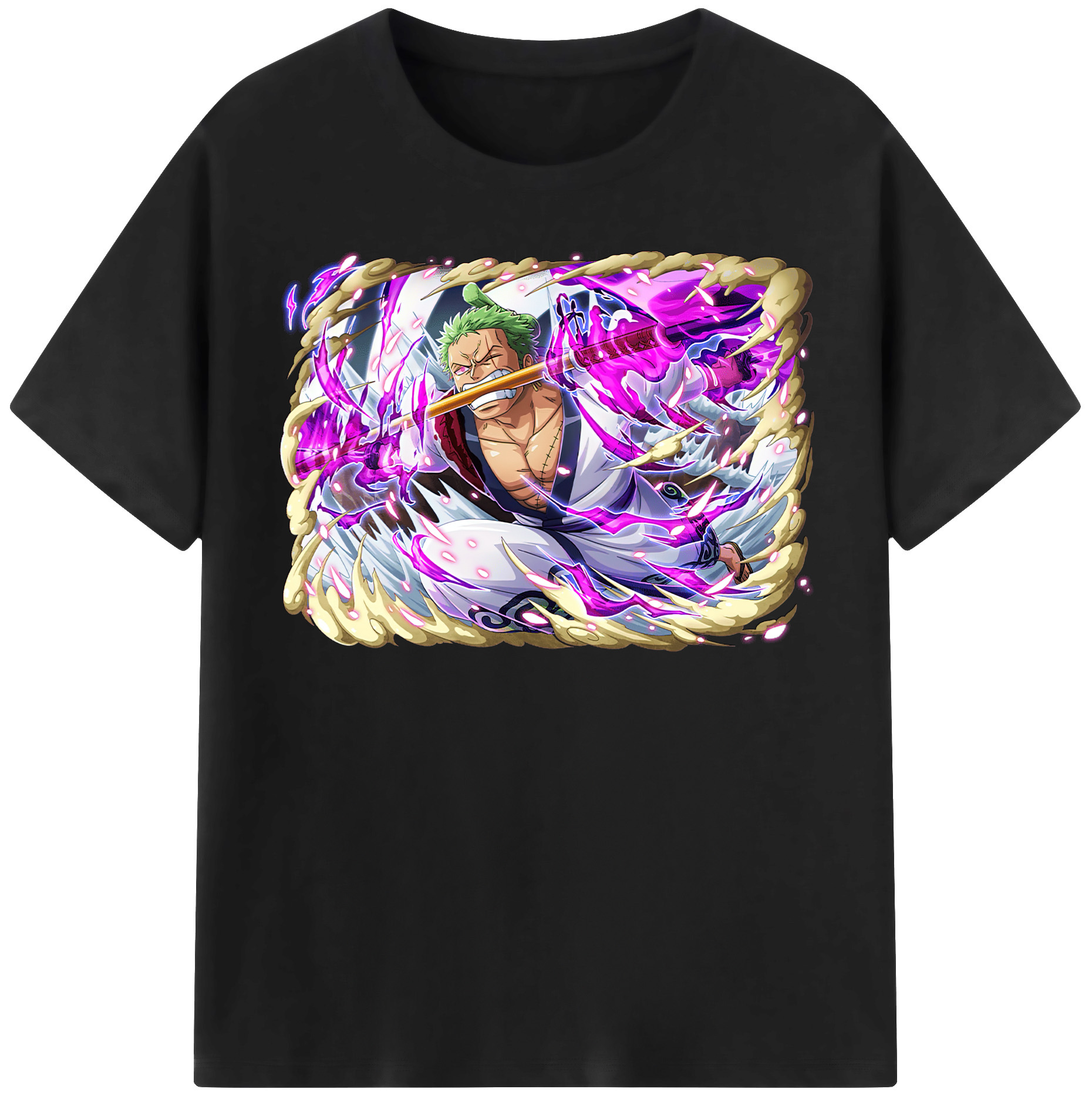 ワンピース ロロノア・ゾロ ONE PIECE Roronoa Zoro レディースカジュアルプリントTシャツ（綿100％）