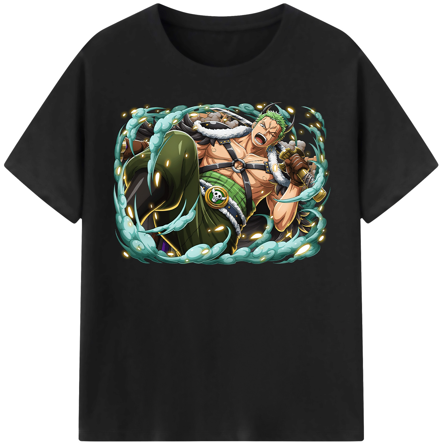ワンピース ロロノア・ゾロ ONE PIECE Roronoa Zoro レディースカジュアルプリントTシャツ（綿100％）