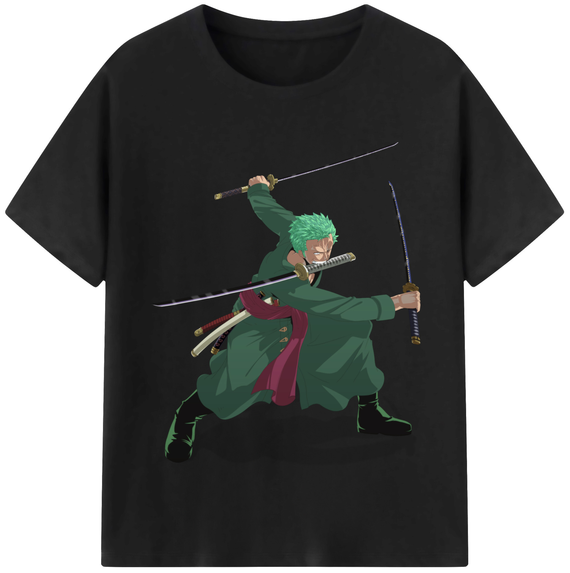 ワンピース ロロノア・ゾロ ONE PIECE Roronoa Zoro レディースカジュアルプリントTシャツ（綿100％）