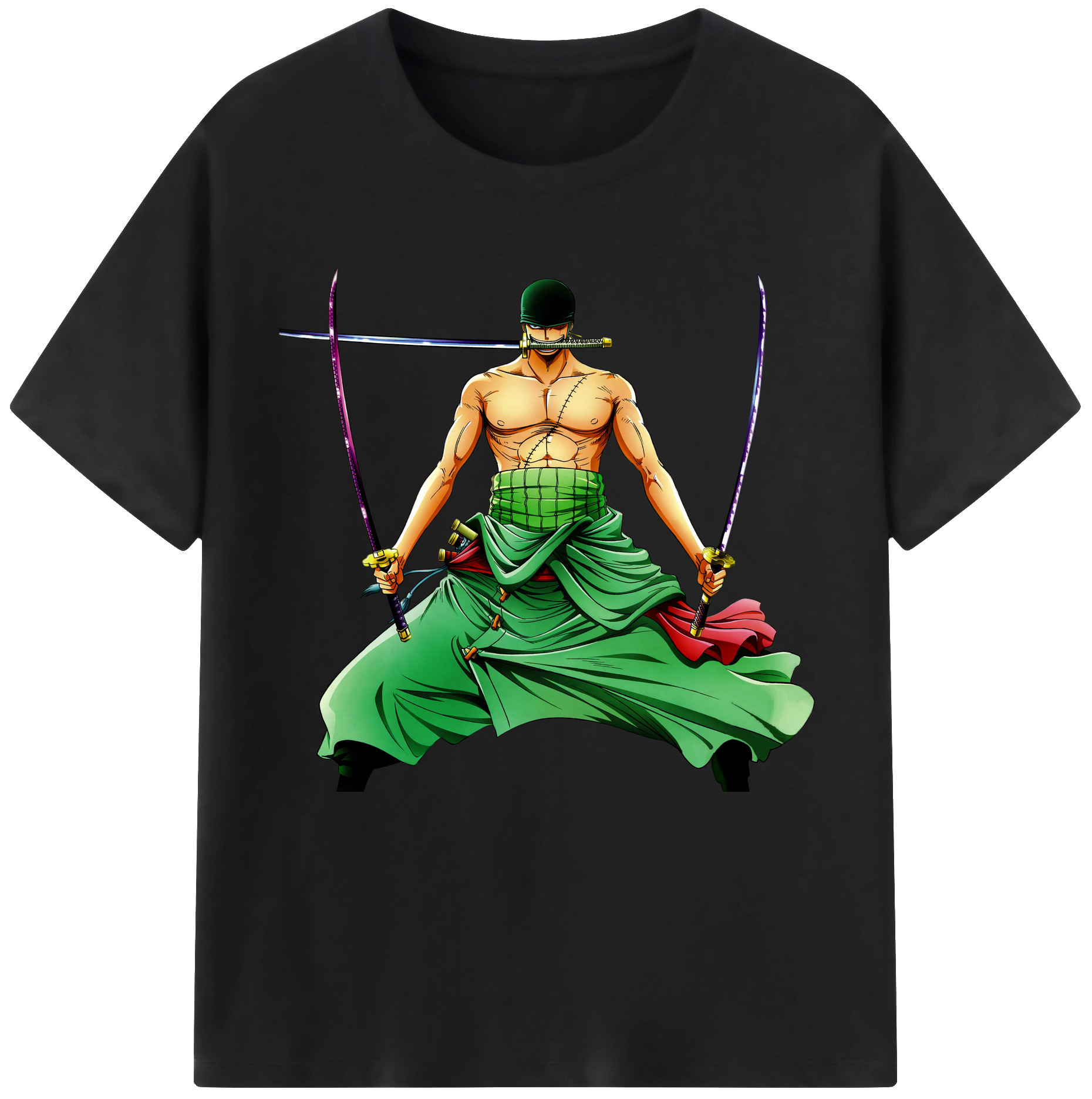 ワンピース ロロノア・ゾロ ONE PIECE Roronoa Zoro レディースカジュアルプリントTシャツ（綿100％）