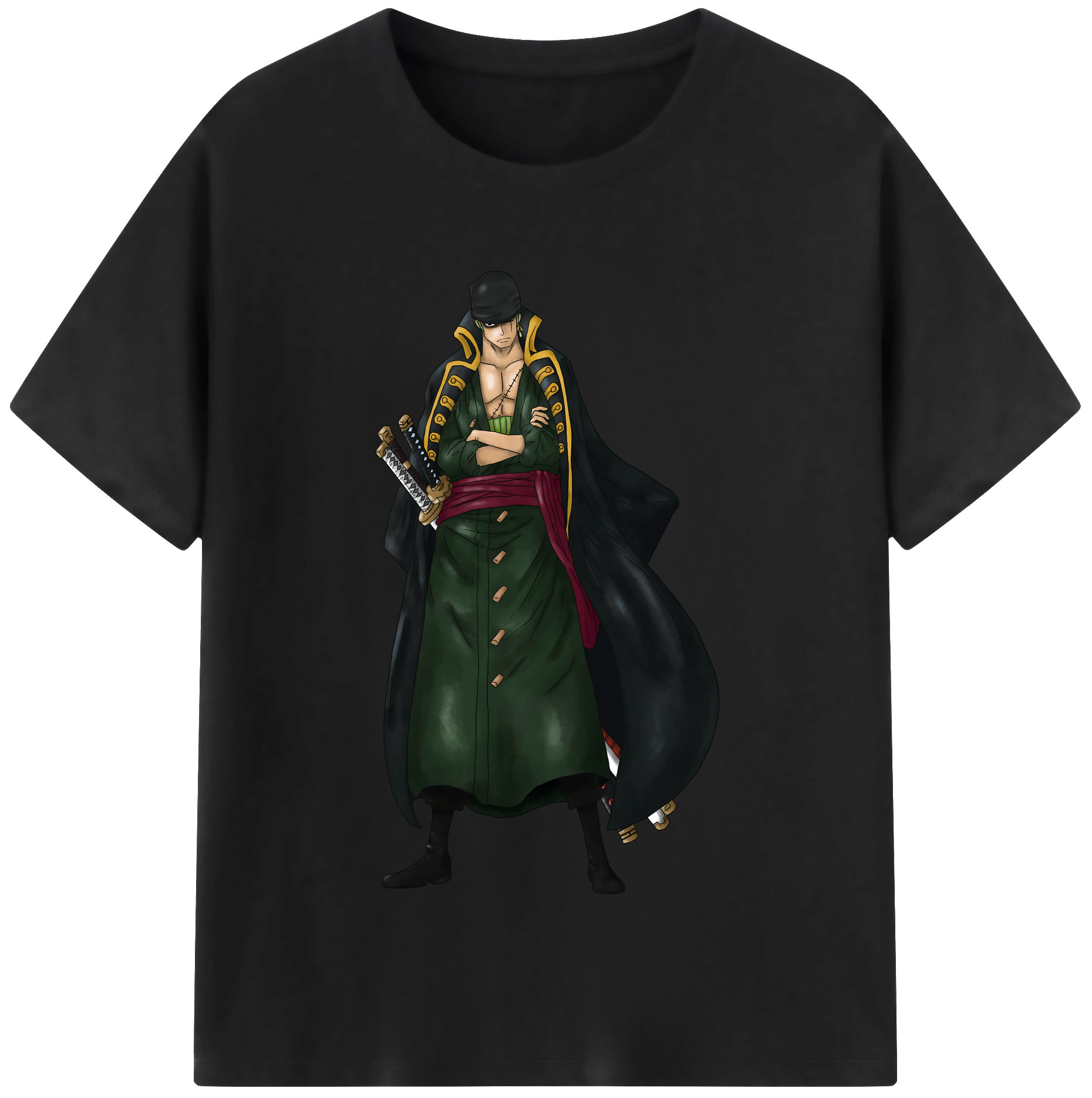 ワンピース ロロノア・ゾロ ONE PIECE Roronoa Zoro レディースカジュアルプリントTシャツ（綿100％）