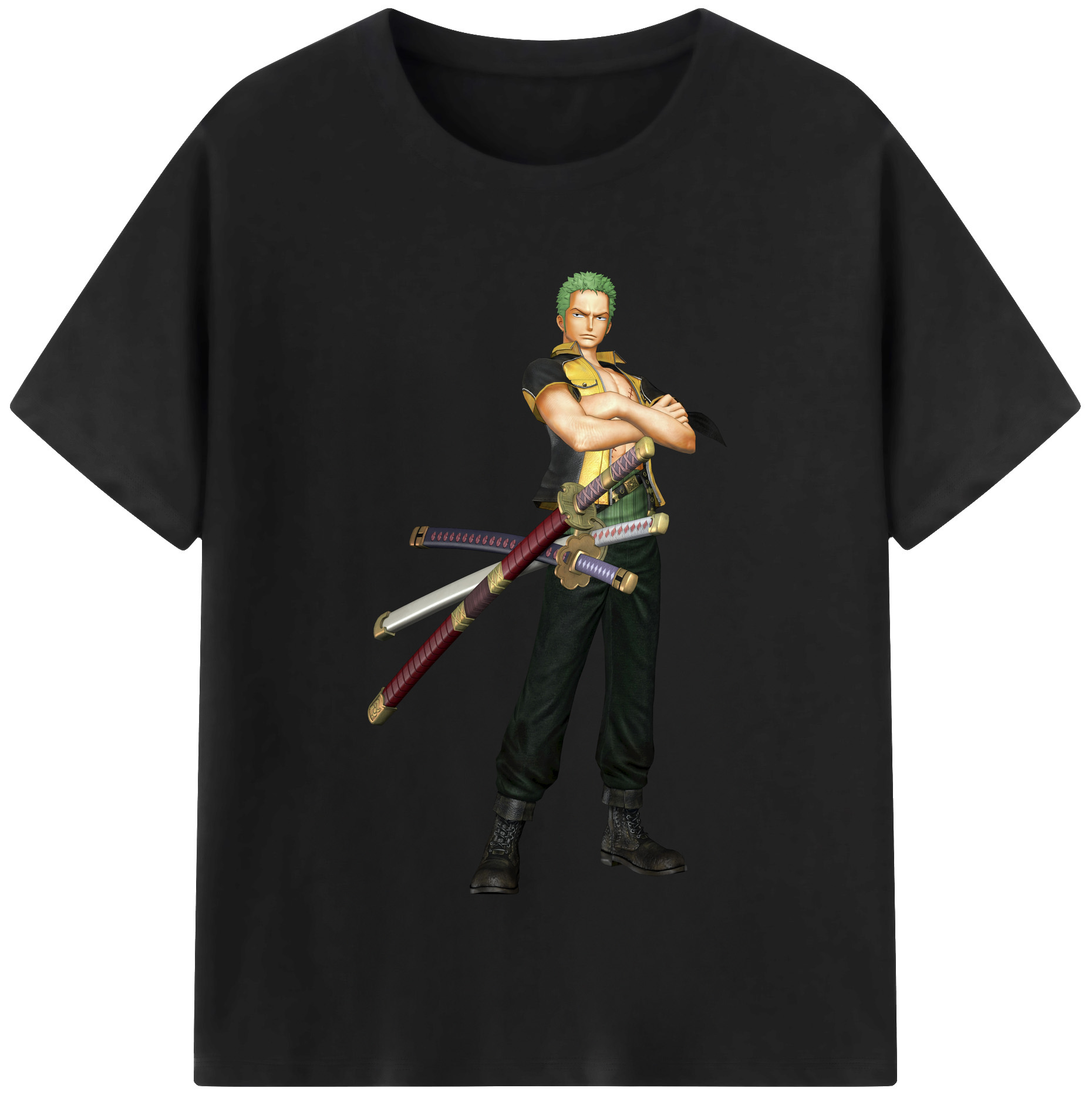 ワンピース ロロノア・ゾロ ONE PIECE Roronoa Zoro レディースカジュアルプリントTシャツ（綿100％）