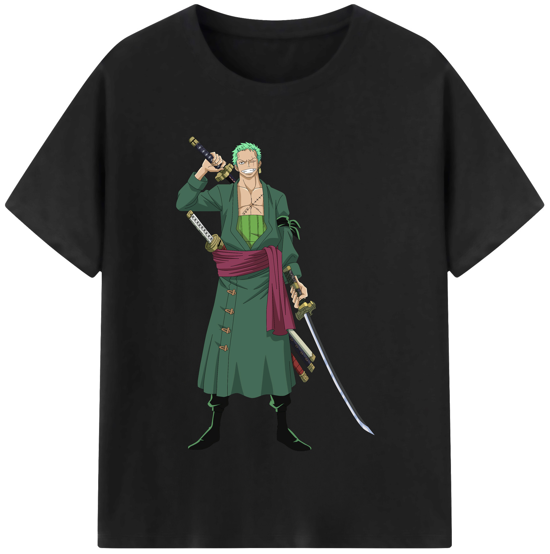 ワンピース ロロノア・ゾロ ONE PIECE Roronoa Zoro レディースカジュアルプリントTシャツ（綿100％）