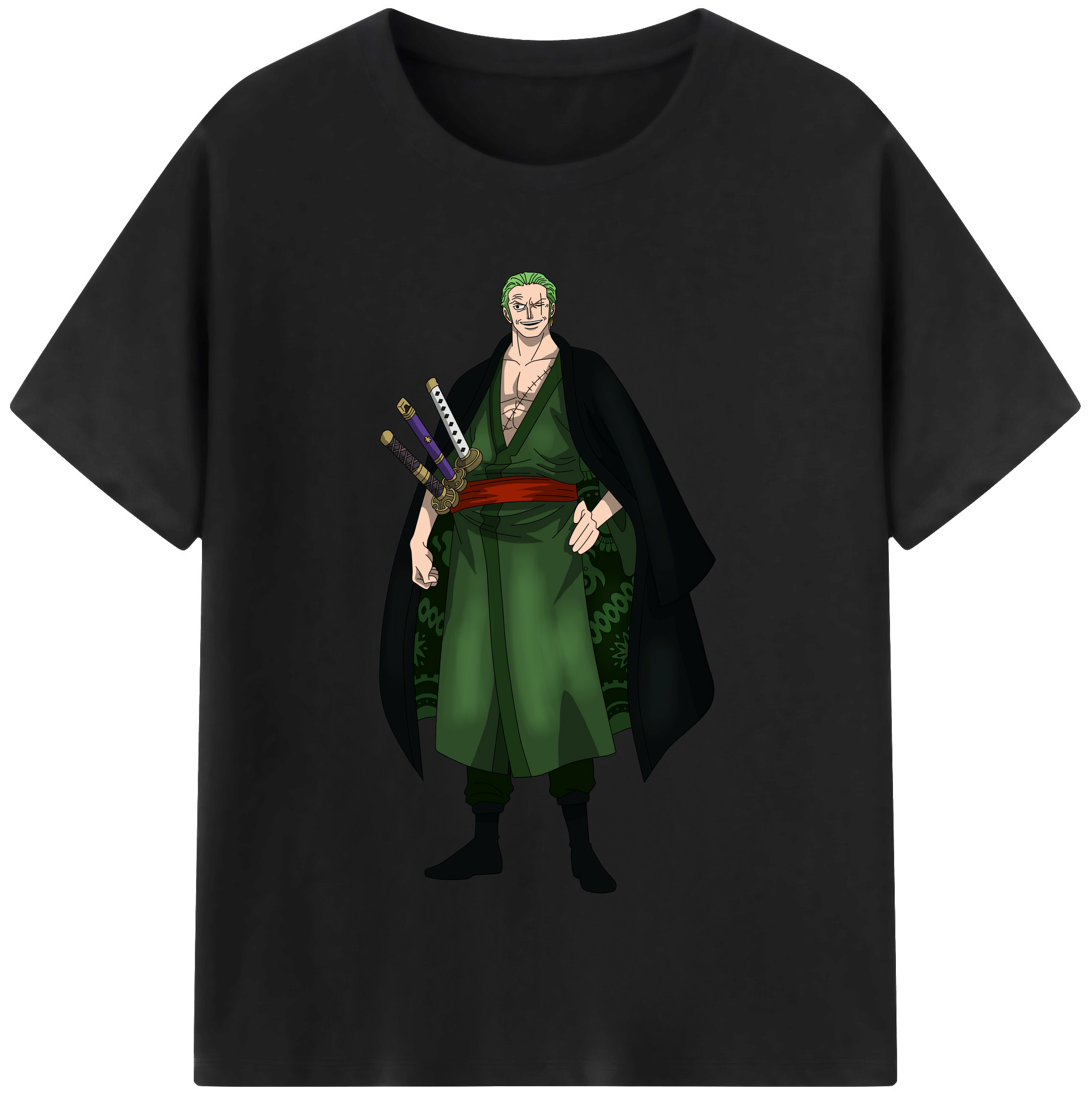 ワンピース ロロノア・ゾロ ONE PIECE Roronoa Zoro レディースカジュアルプリントTシャツ（綿100％）