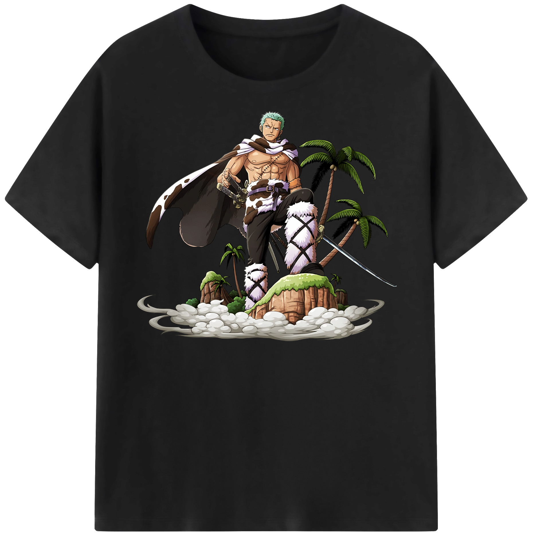 ワンピース ロロノア・ゾロ ONE PIECE Roronoa Zoro レディースカジュアルプリントTシャツ（綿100％）