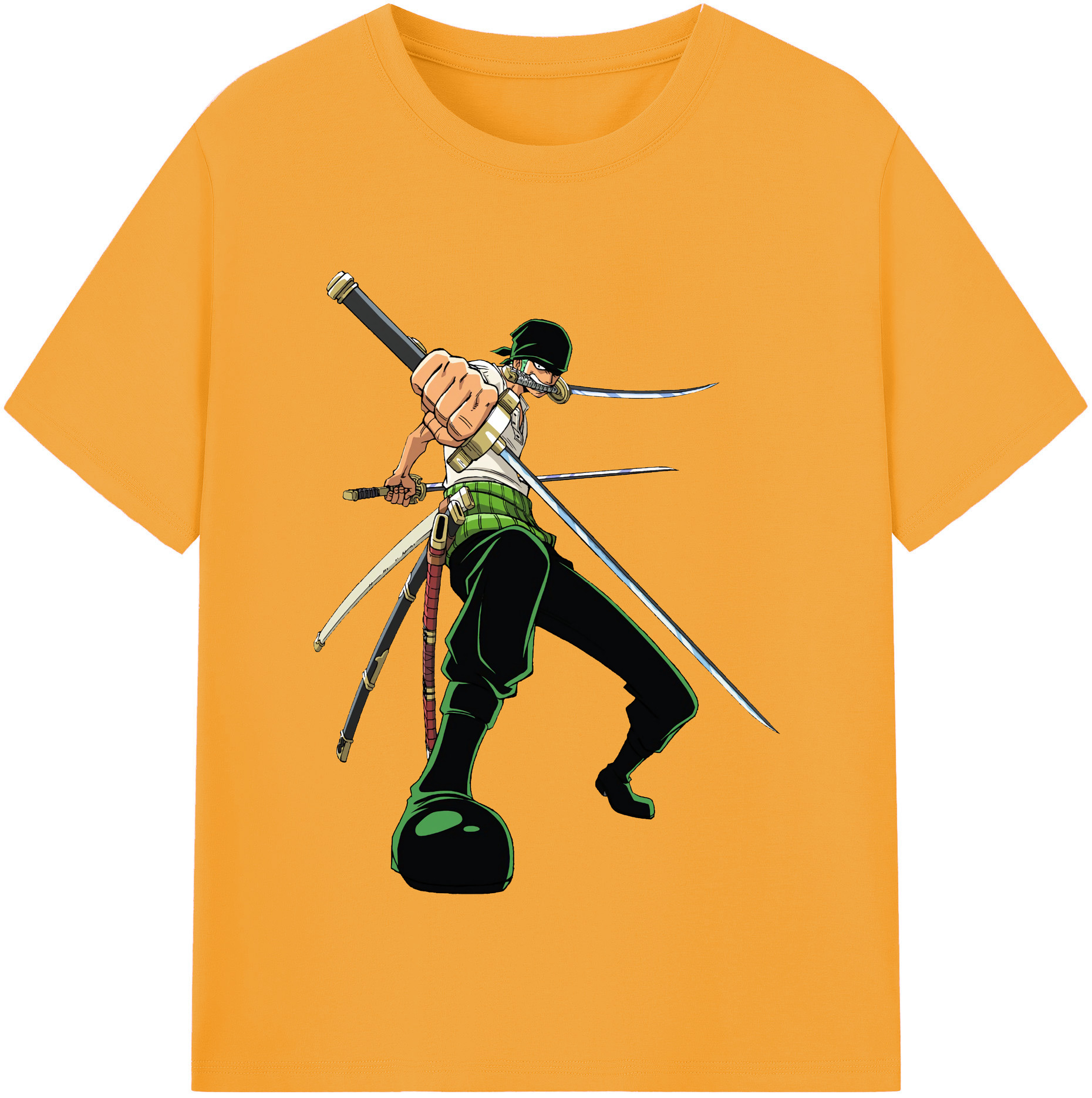 ワンピース ロロノア・ゾロ ONE PIECE Roronoa Zoro レディースカジュアルプリントTシャツ（綿100％）