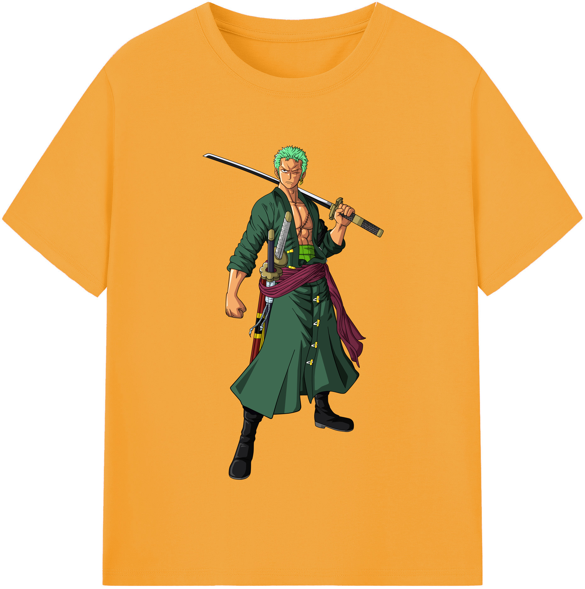 ワンピース ロロノア・ゾロ ONE PIECE Roronoa Zoro レディースカジュアルプリントTシャツ（綿100％）