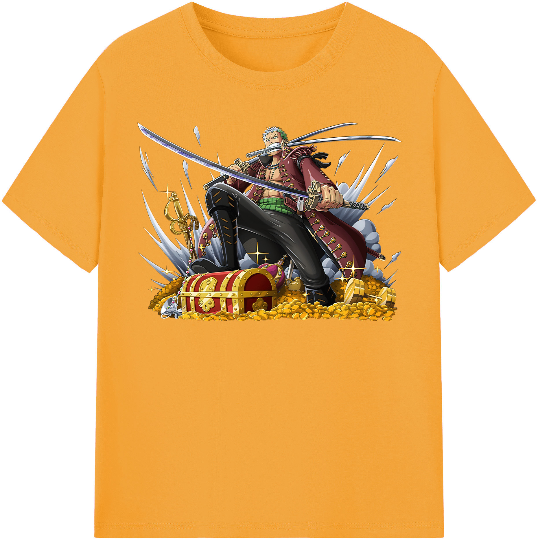 ワンピース ロロノア・ゾロ ONE PIECE Roronoa Zoro レディースカジュアルプリントTシャツ（綿100％）