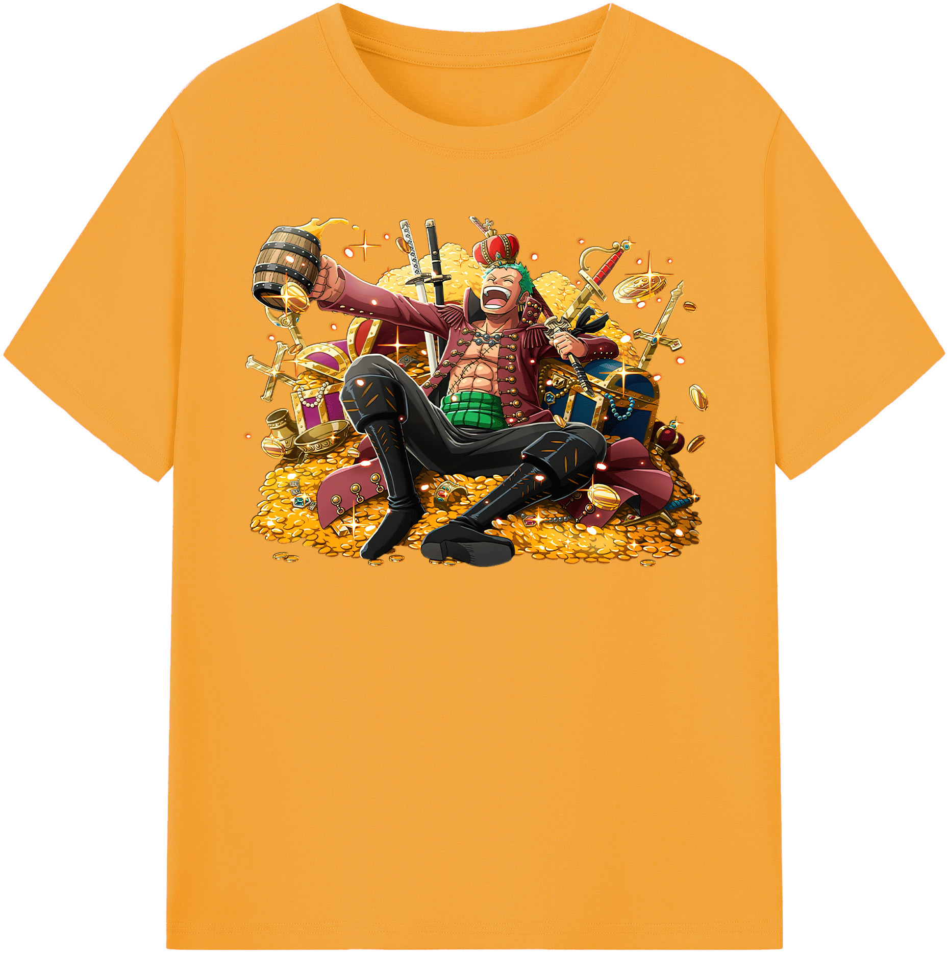 ワンピース ロロノア・ゾロ ONE PIECE Roronoa Zoro レディースカジュアルプリントTシャツ（綿100％）