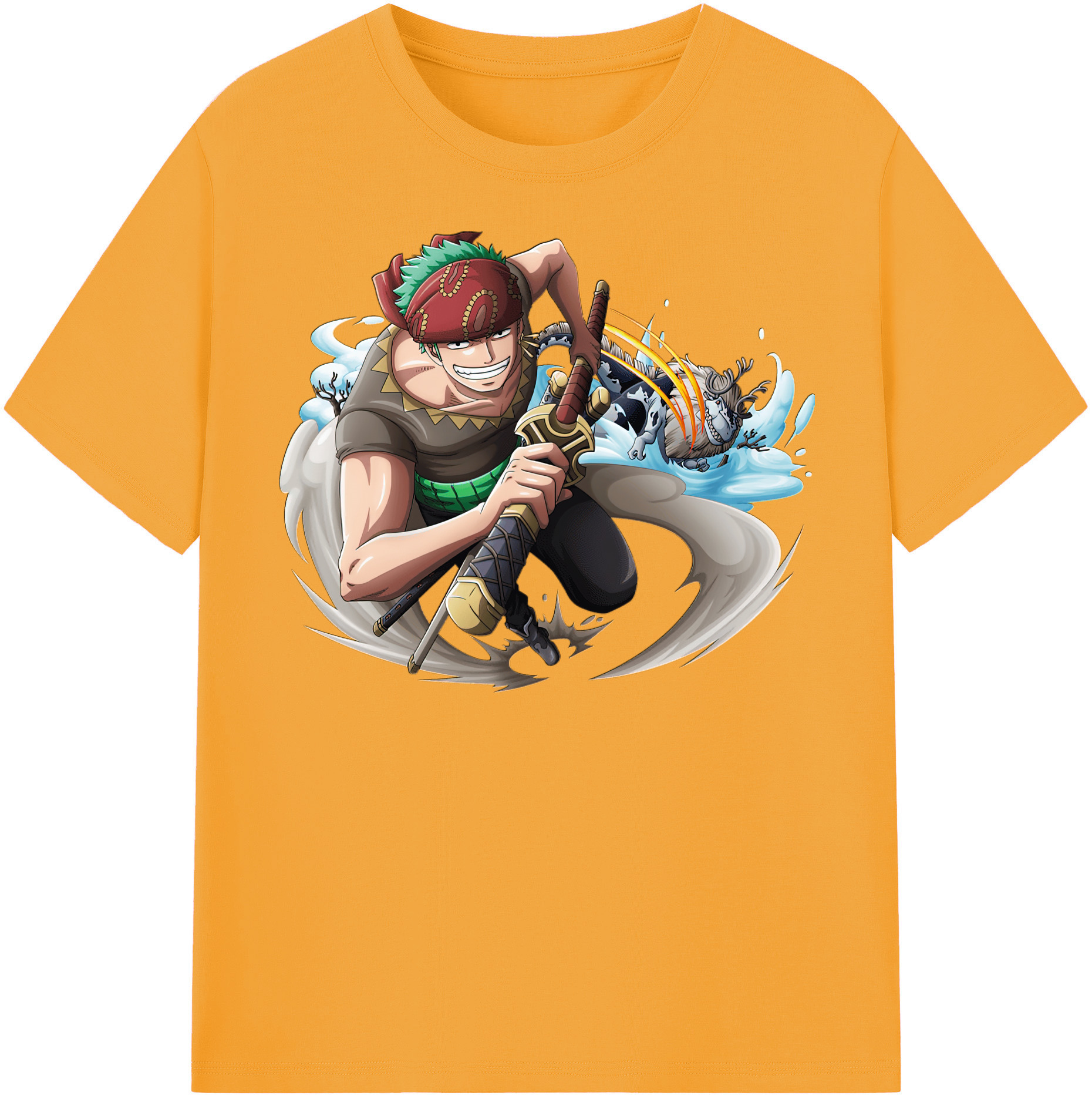 ワンピース ロロノア・ゾロ ONE PIECE Roronoa Zoro レディースカジュアルプリントTシャツ（綿100％）