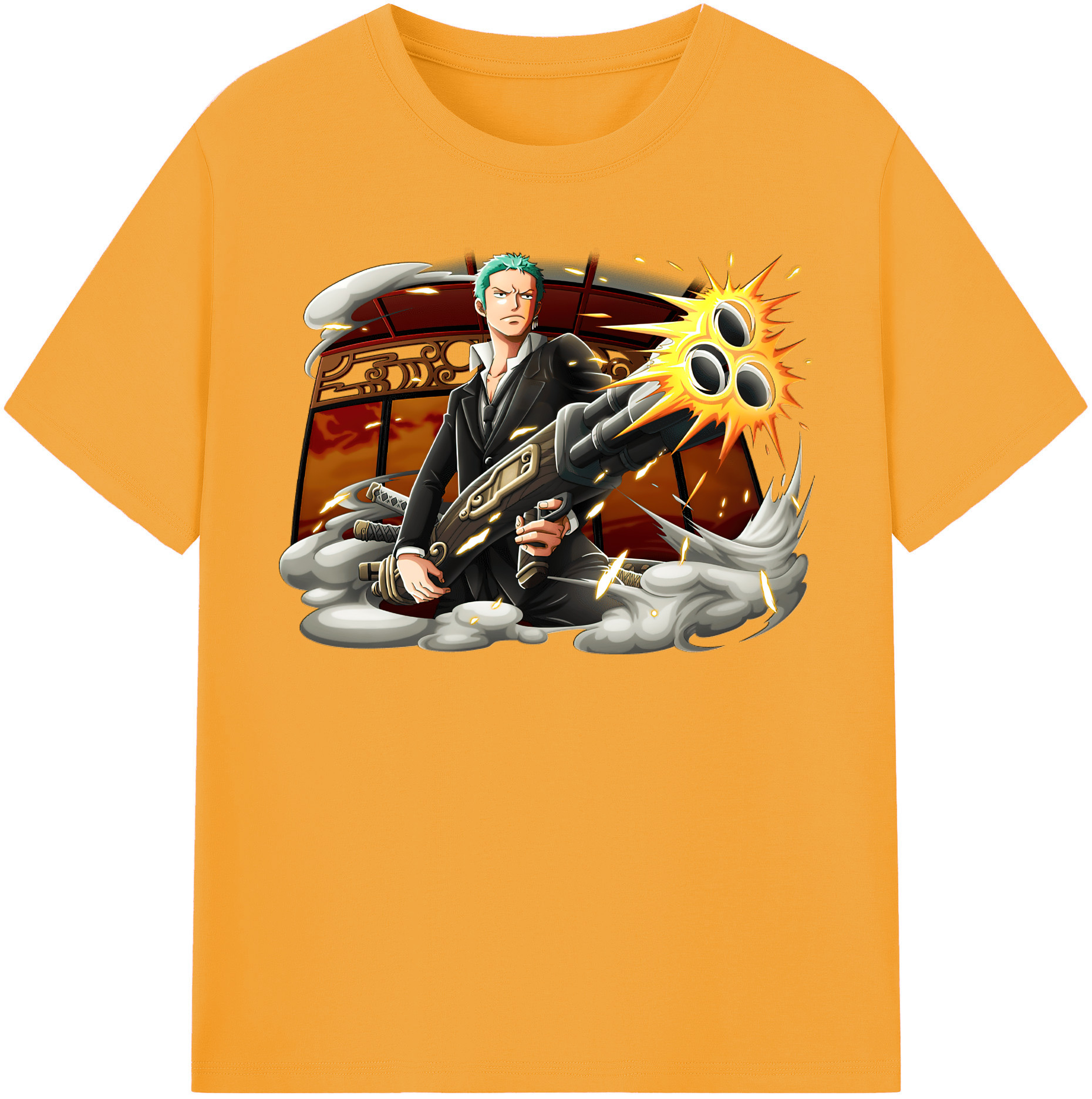 ワンピース ロロノア・ゾロ ONE PIECE Roronoa Zoro レディースカジュアルプリントTシャツ（綿100％）