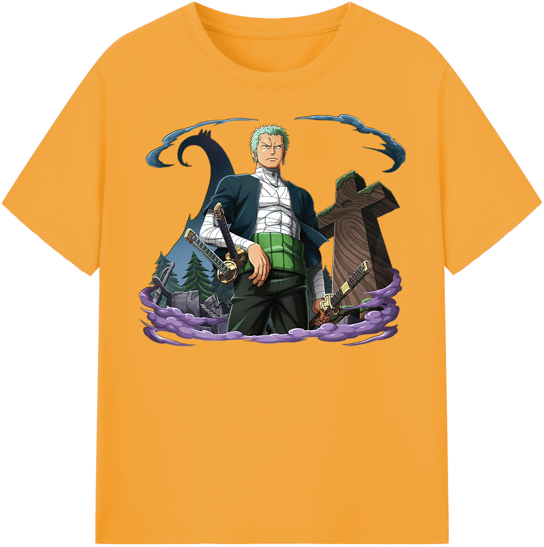 ワンピース ロロノア・ゾロ ONE PIECE Roronoa Zoro レディースカジュアルプリントTシャツ（綿100％）