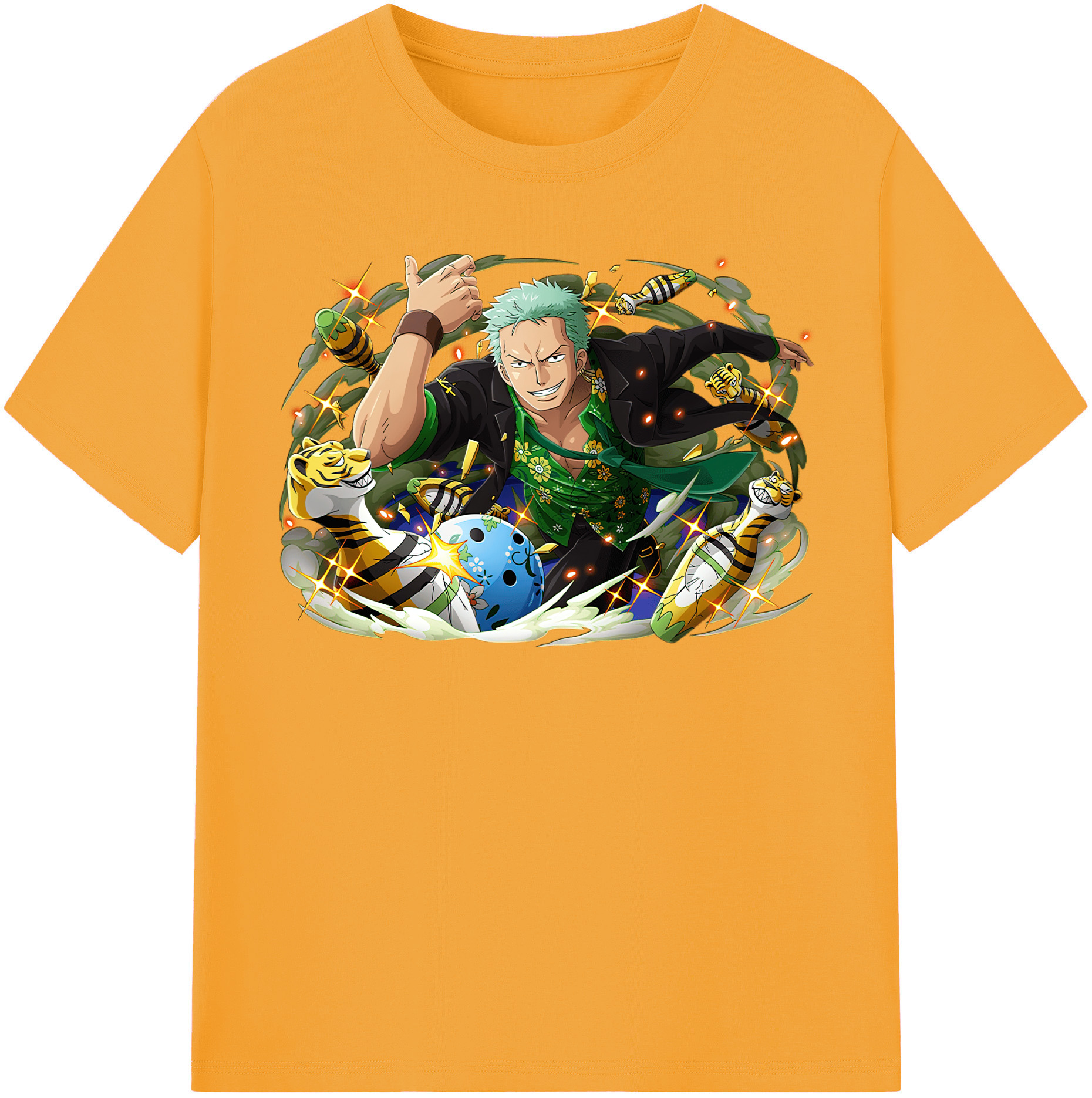 ワンピース ロロノア・ゾロ ONE PIECE Roronoa Zoro レディースカジュアルプリントTシャツ（綿100％）