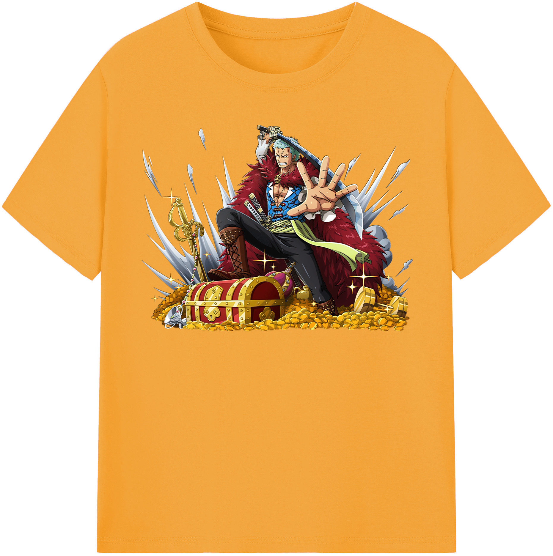 ワンピース ロロノア・ゾロ ONE PIECE Roronoa Zoro レディースカジュアルプリントTシャツ（綿100％）