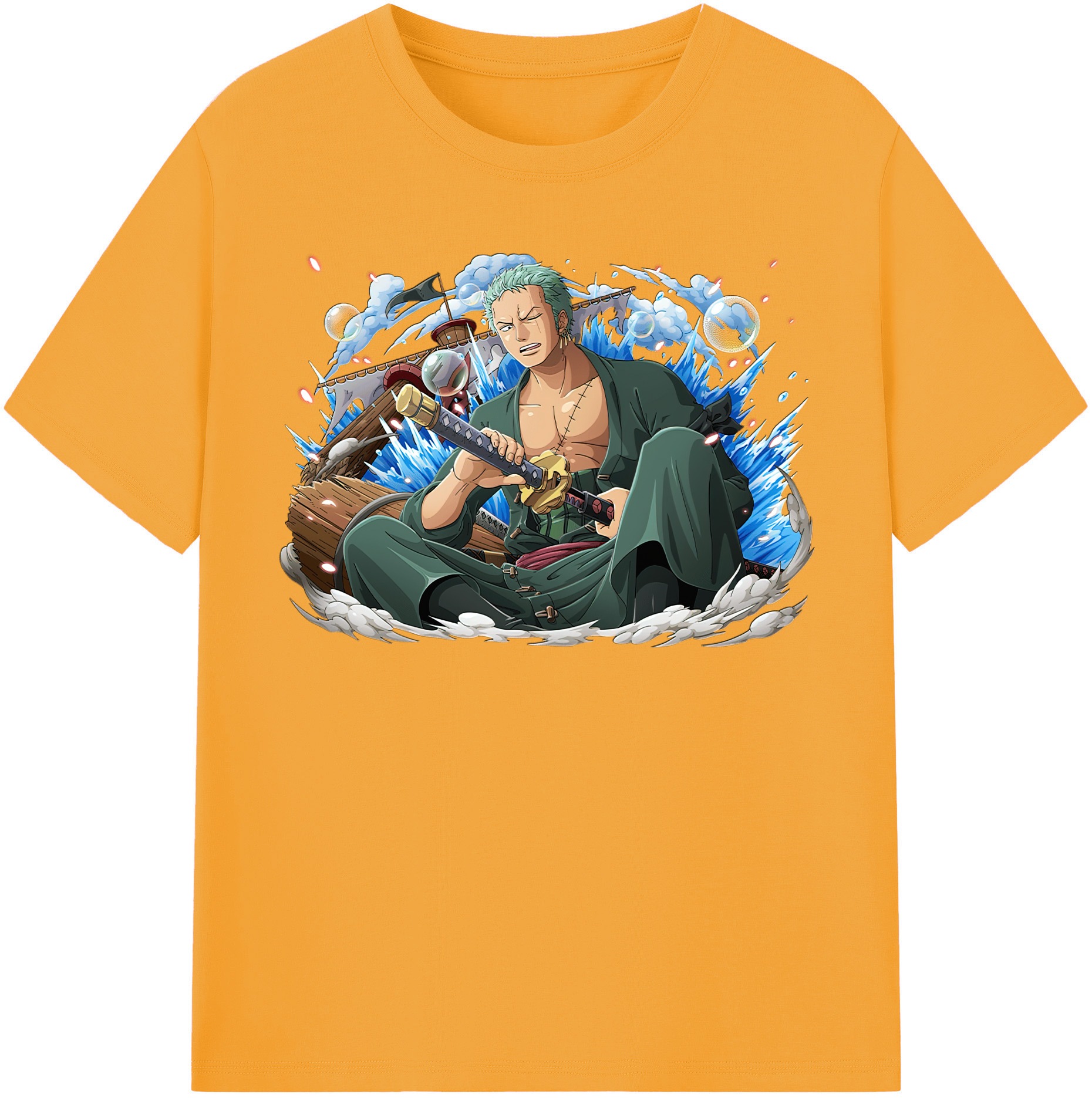 ワンピース ロロノア・ゾロ ONE PIECE Roronoa Zoro レディースカジュアルプリントTシャツ（綿100％）