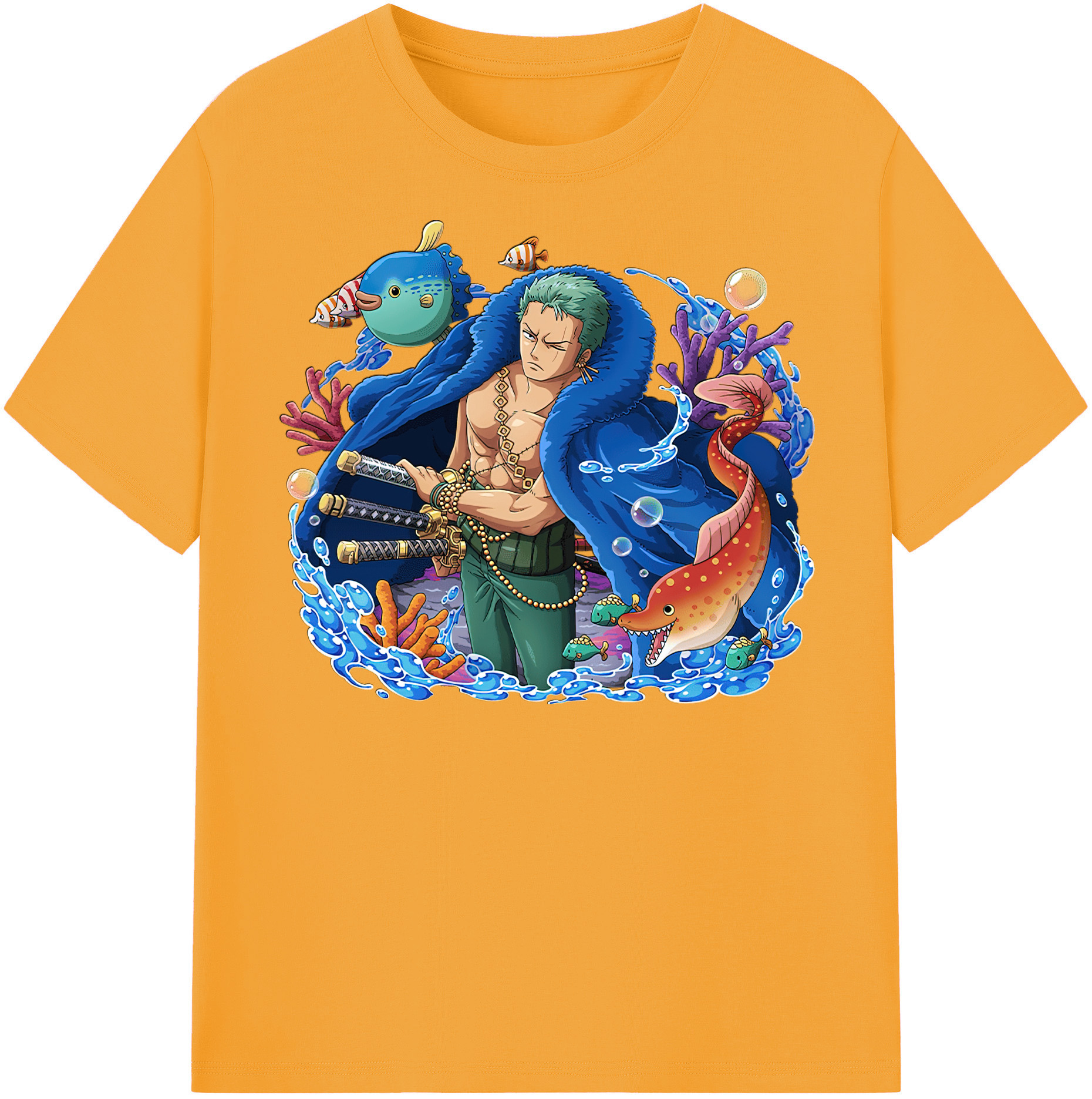 ワンピース ロロノア・ゾロ ONE PIECE Roronoa Zoro レディースカジュアルプリントTシャツ（綿100％）