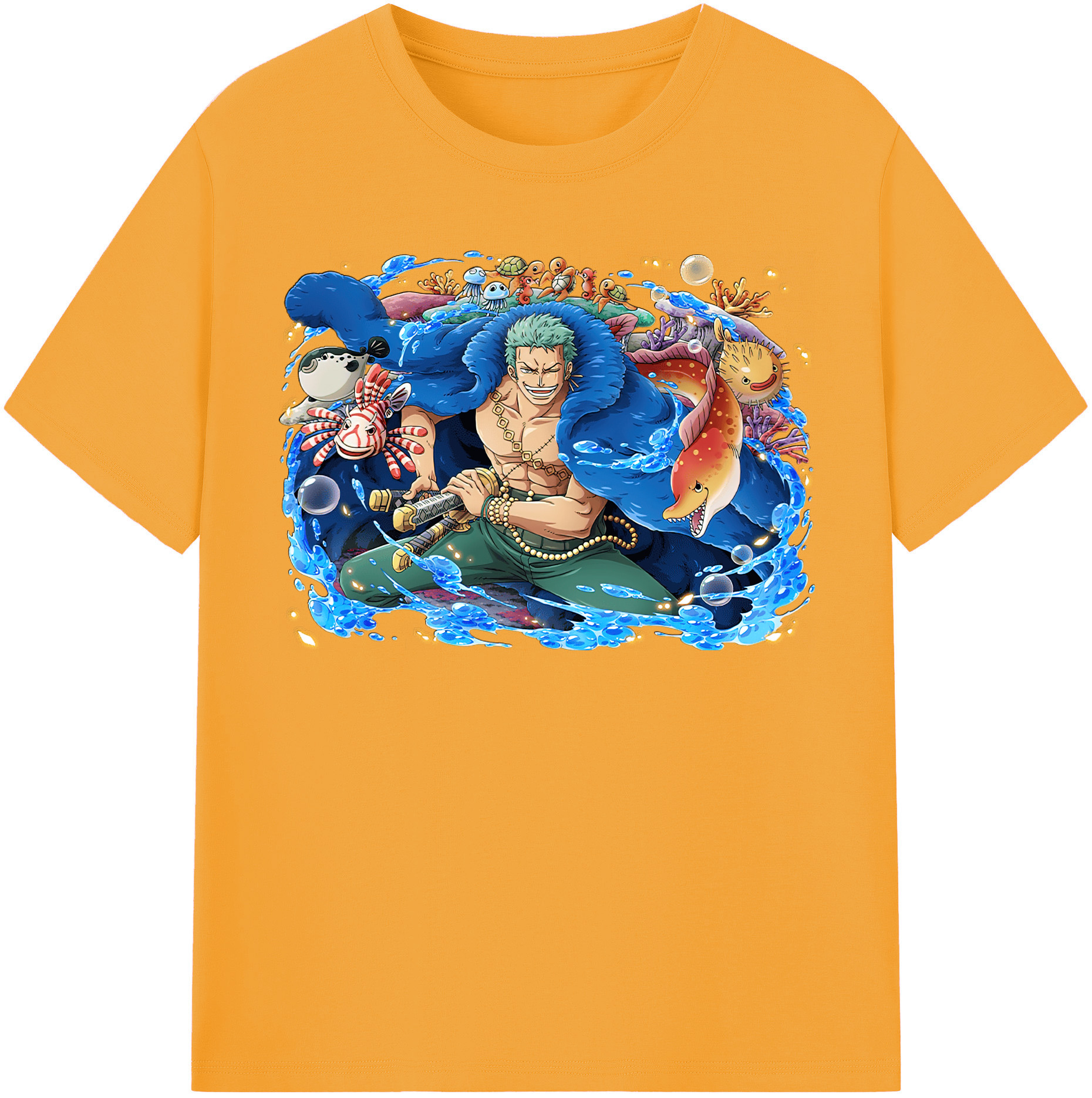 ワンピース ロロノア・ゾロ ONE PIECE Roronoa Zoro レディースカジュアルプリントTシャツ（綿100％）