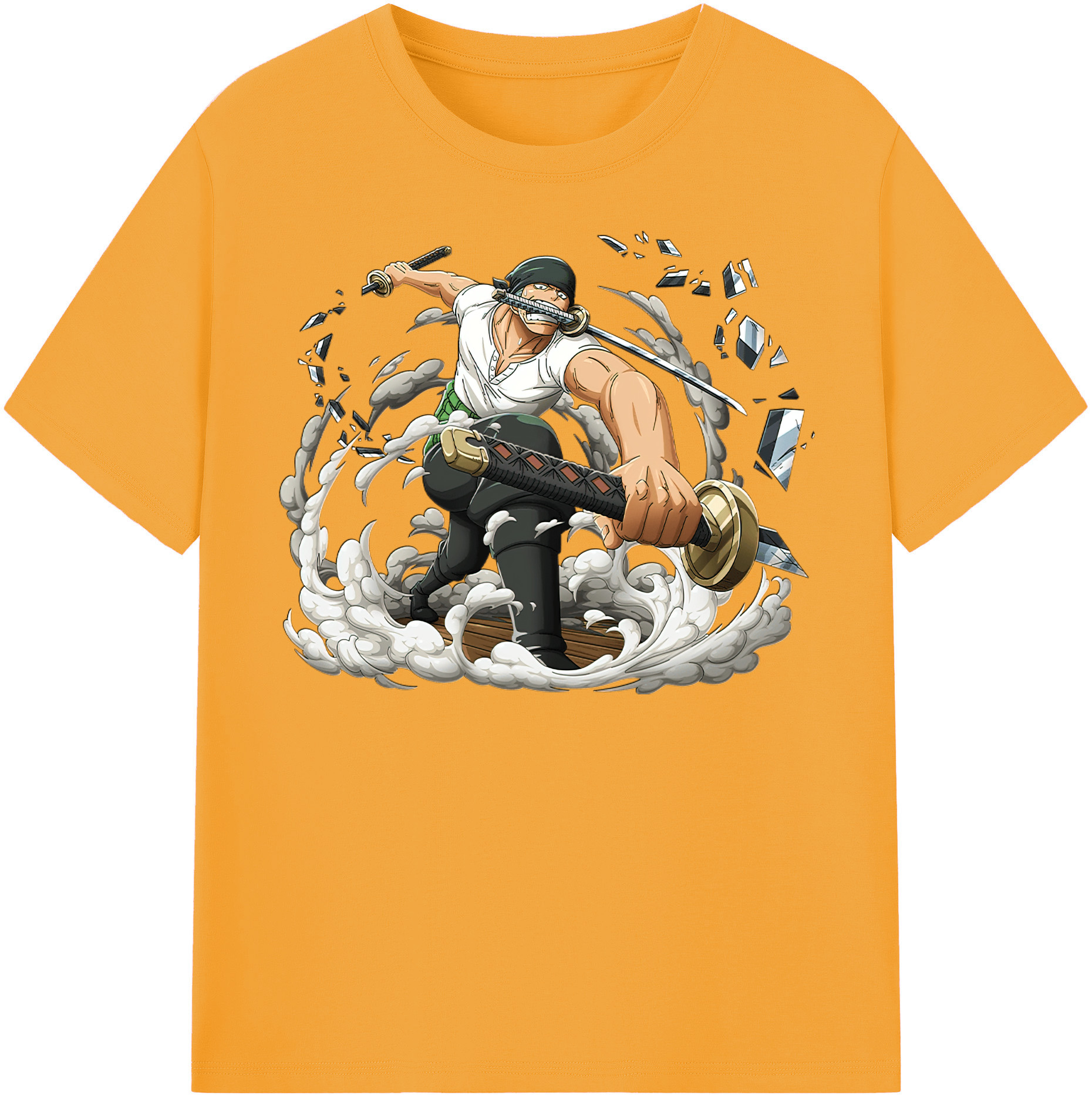 ワンピース ロロノア・ゾロ ONE PIECE Roronoa Zoro レディースカジュアルプリントTシャツ（綿100％）