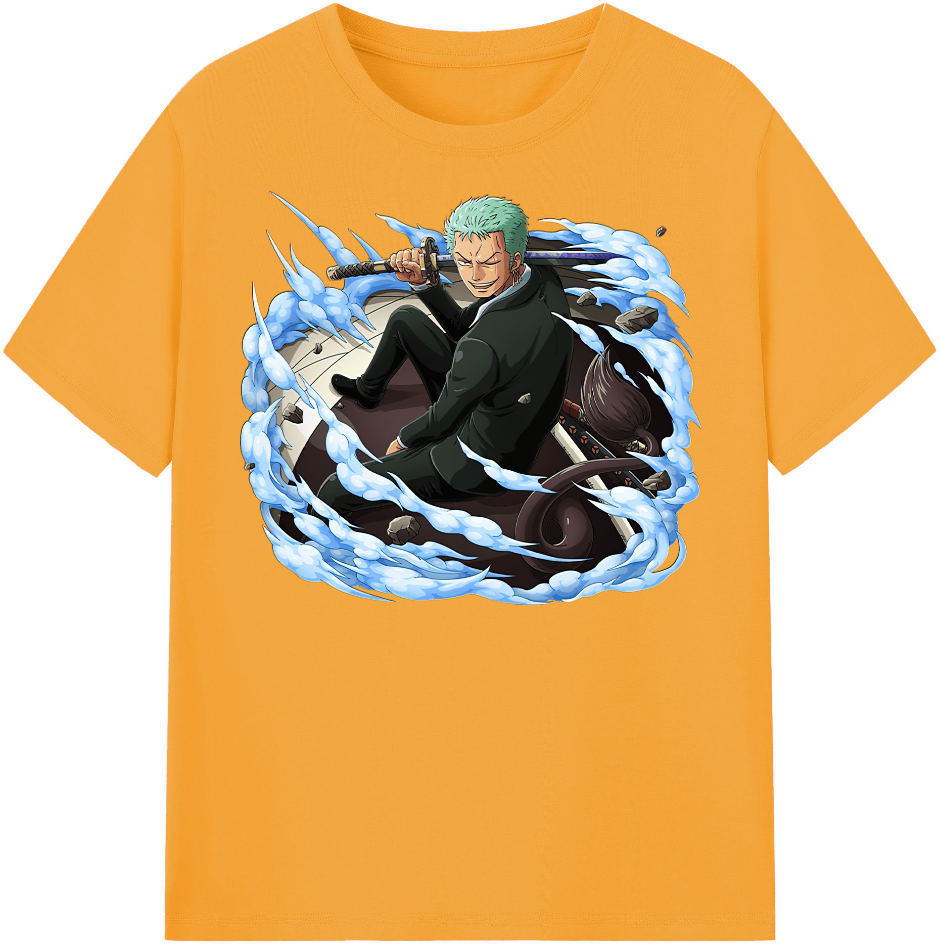 ワンピース ロロノア・ゾロ ONE PIECE Roronoa Zoro レディースカジュアルプリントTシャツ（綿100％）