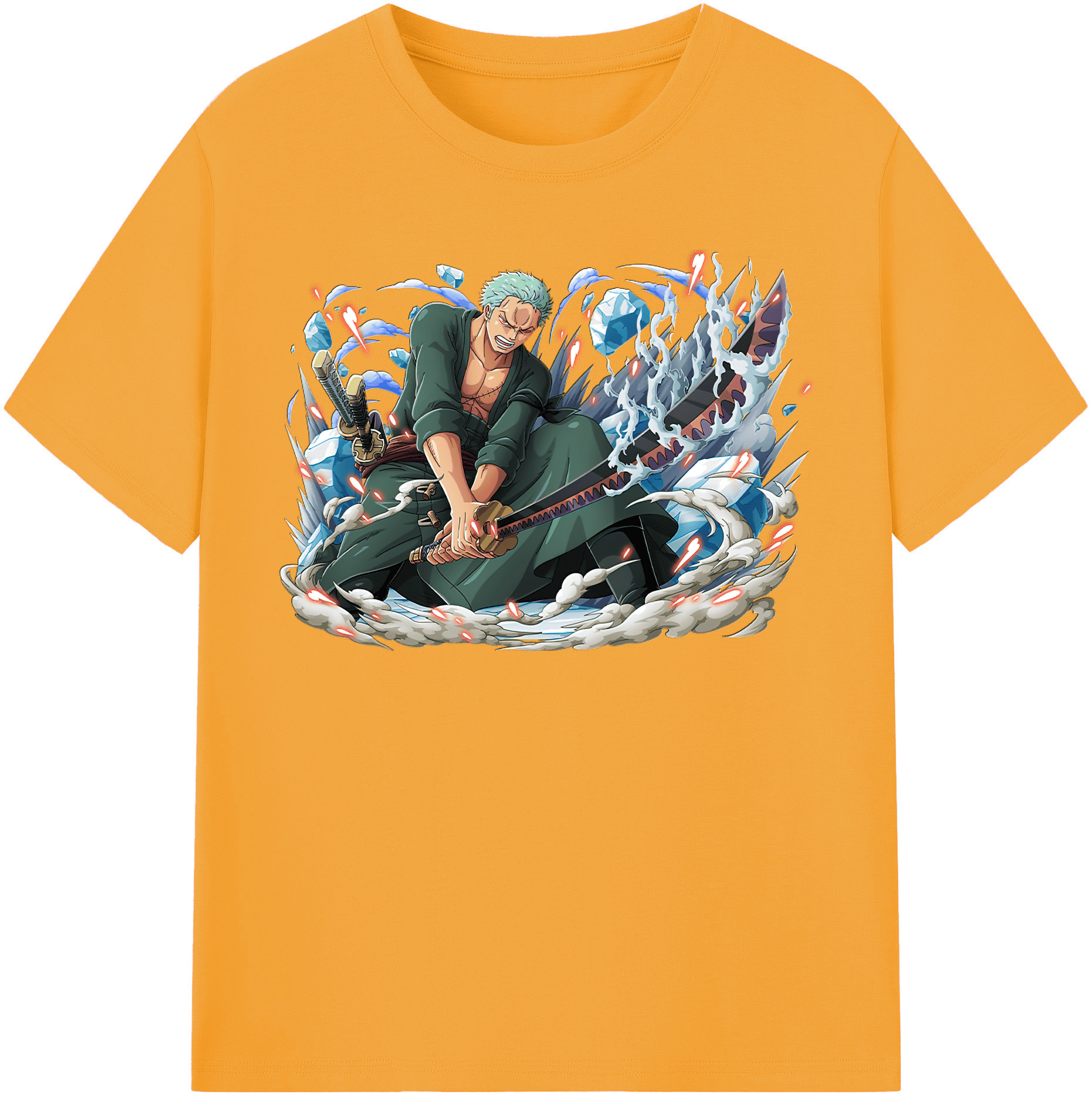 ワンピース ロロノア・ゾロ ONE PIECE Roronoa Zoro レディースカジュアルプリントTシャツ（綿100％）