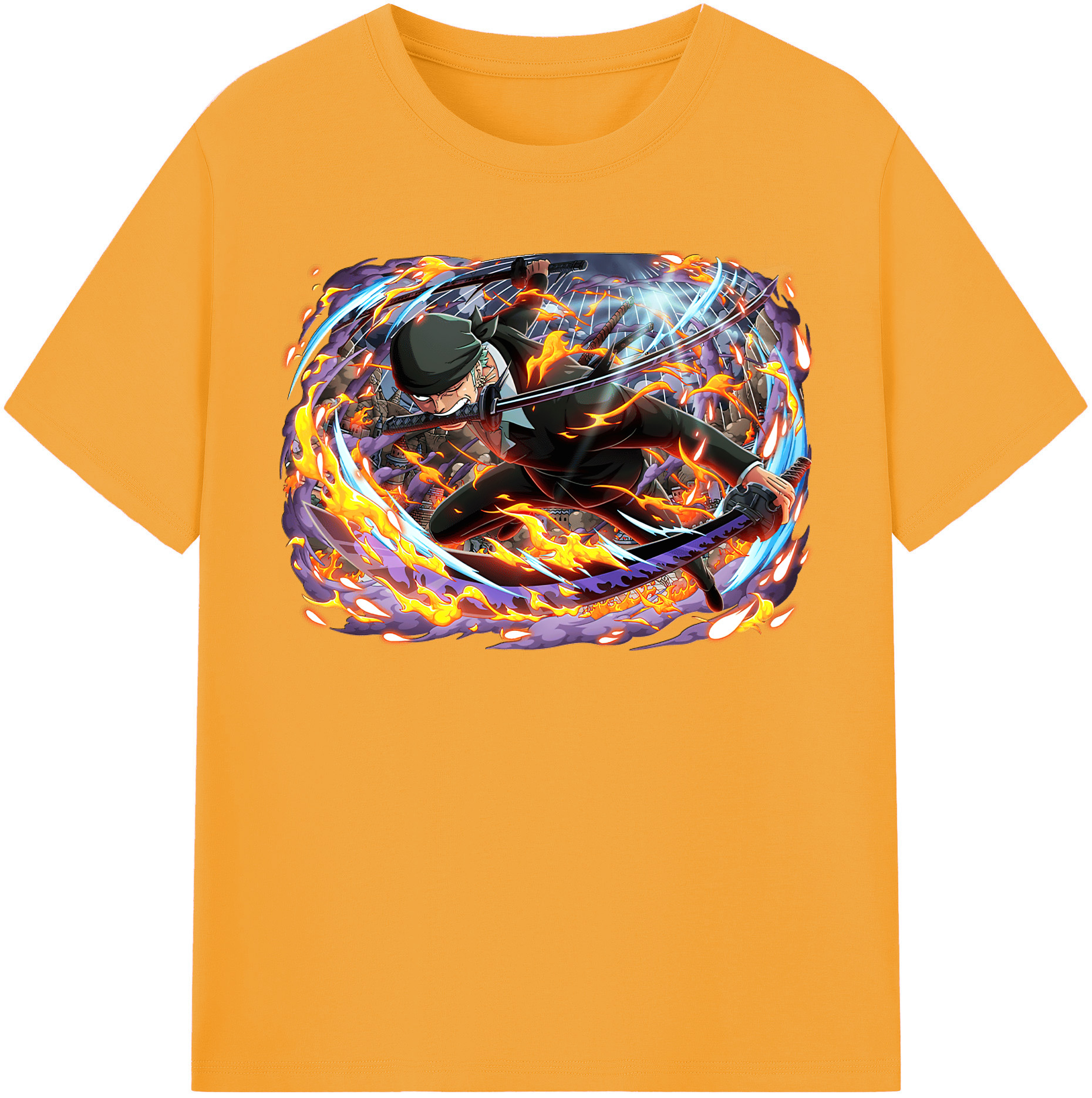 ワンピース ロロノア・ゾロ ONE PIECE Roronoa Zoro レディースカジュアルプリントTシャツ（綿100％）