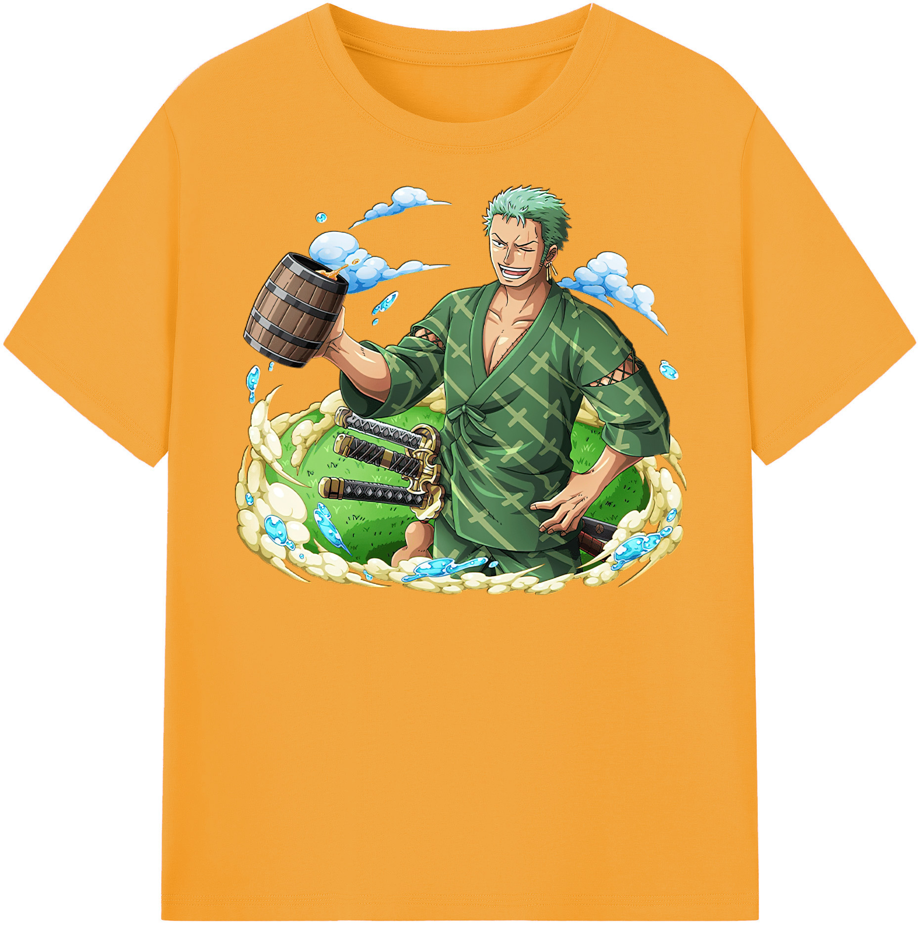 ワンピース ロロノア・ゾロ ONE PIECE Roronoa Zoro レディースカジュアルプリントTシャツ（綿100％）