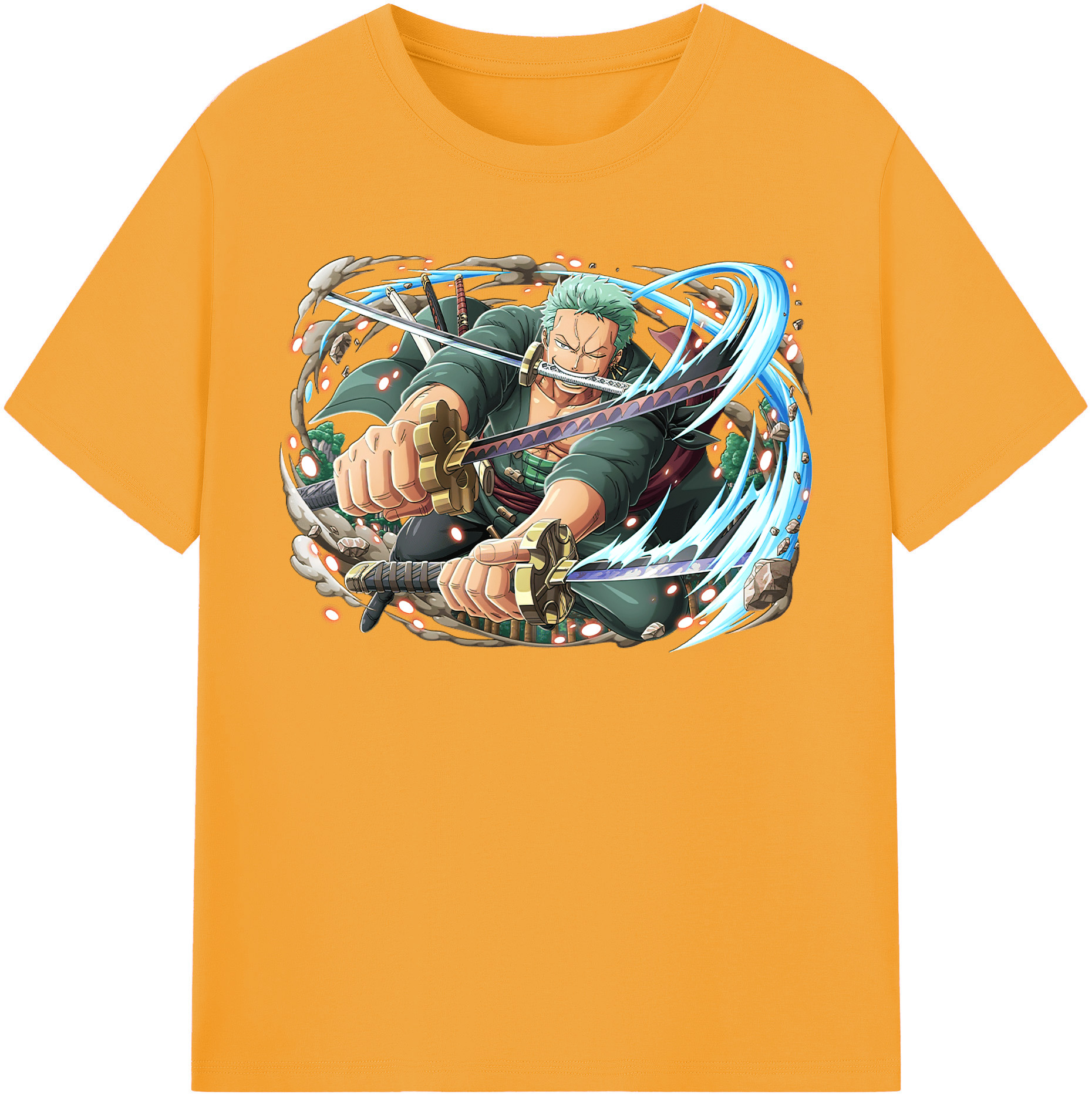 ワンピース ロロノア・ゾロ ONE PIECE Roronoa Zoro レディースカジュアルプリントTシャツ（綿100％）