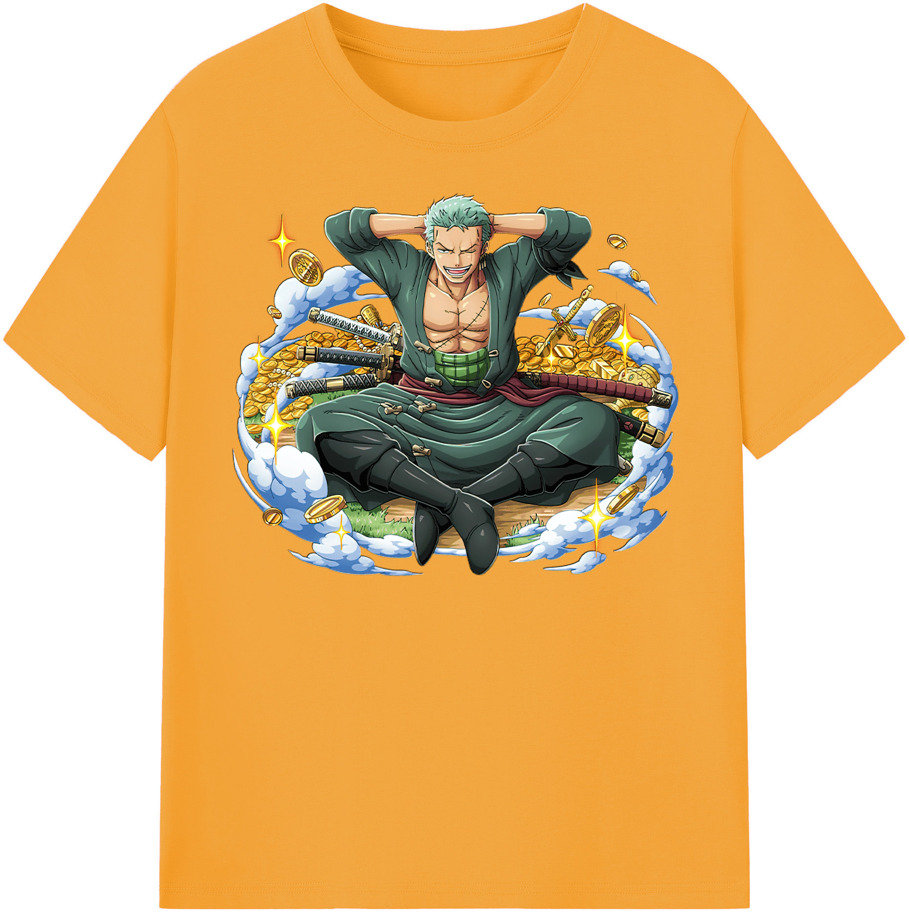 ワンピース ロロノア・ゾロ ONE PIECE Roronoa Zoro レディースカジュアルプリントTシャツ（綿100％）