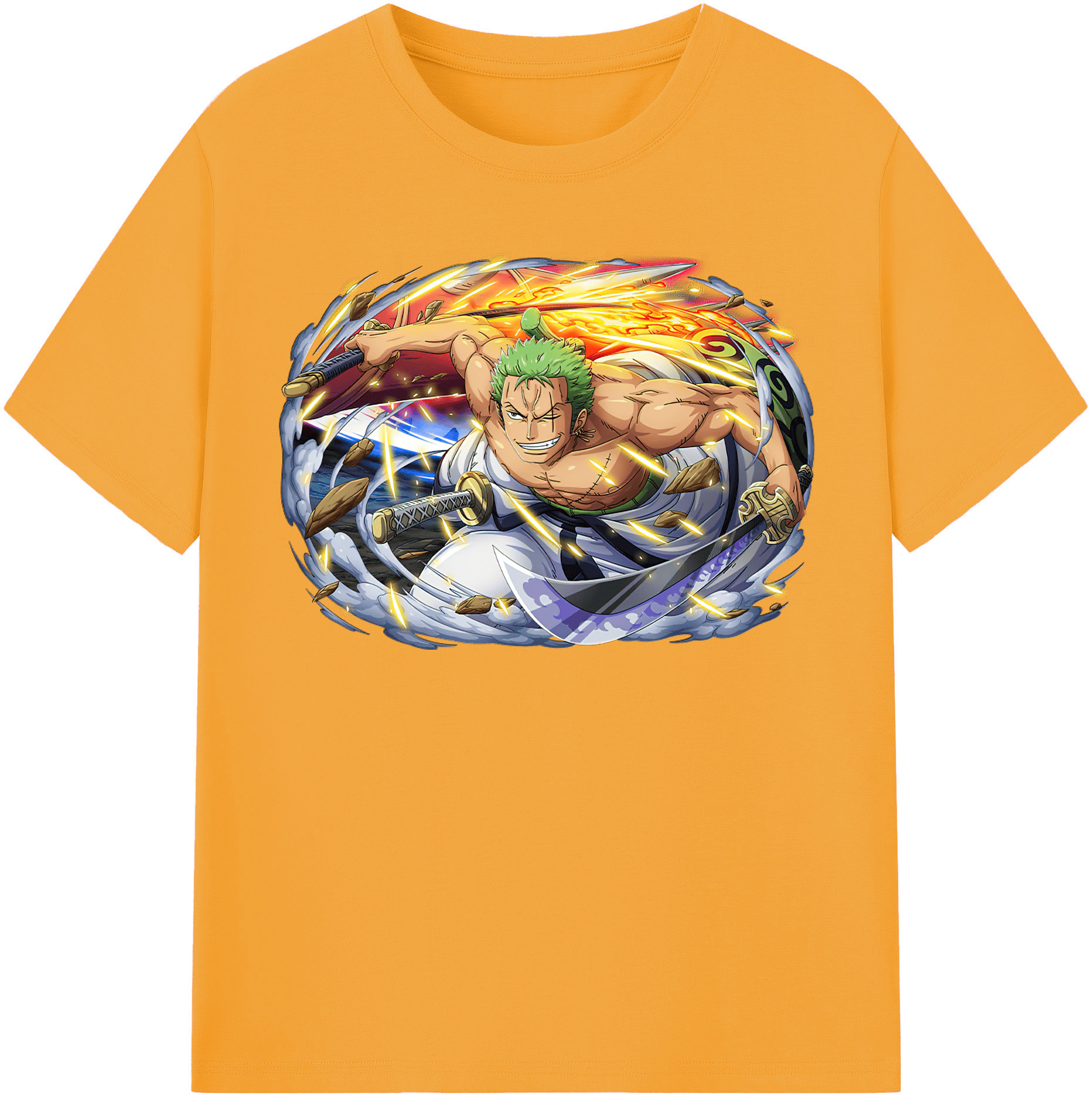ワンピース ロロノア・ゾロ ONE PIECE Roronoa Zoro レディースカジュアルプリントTシャツ（綿100％）