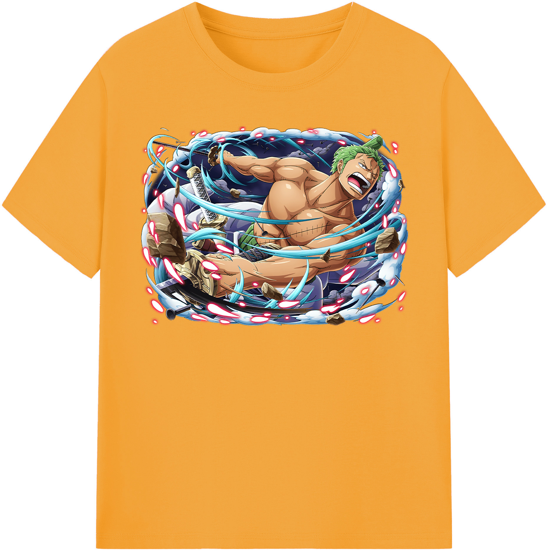 ワンピース ロロノア・ゾロ ONE PIECE Roronoa Zoro レディースカジュアルプリントTシャツ（綿100％）