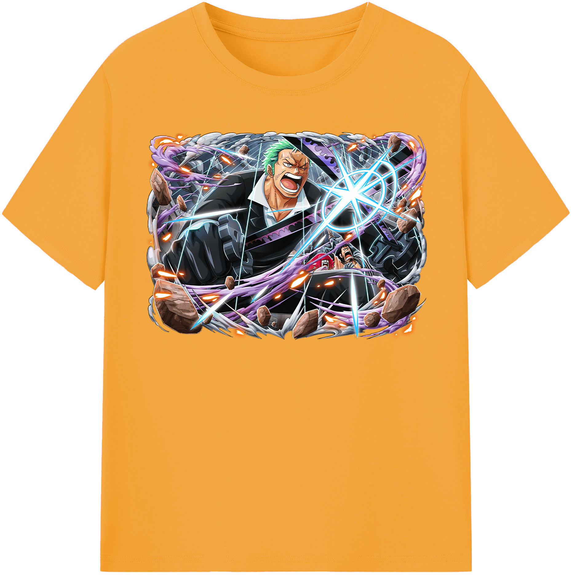 ワンピース ロロノア・ゾロ ONE PIECE Roronoa Zoro レディースカジュアルプリントTシャツ（綿100％）