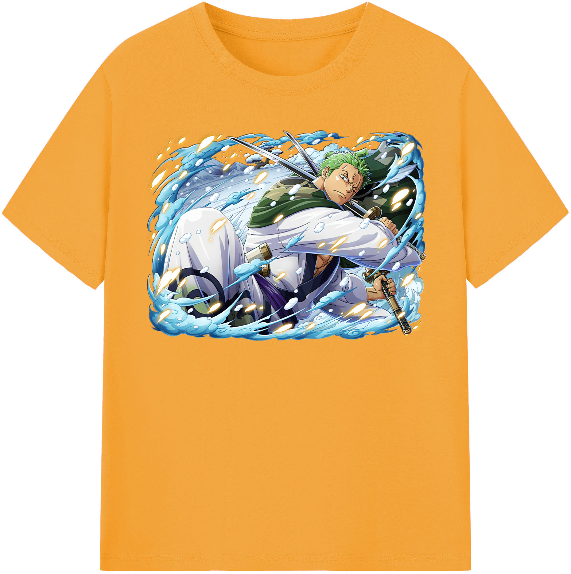 ワンピース ロロノア・ゾロ ONE PIECE Roronoa Zoro レディースカジュアルプリントTシャツ（綿100％）