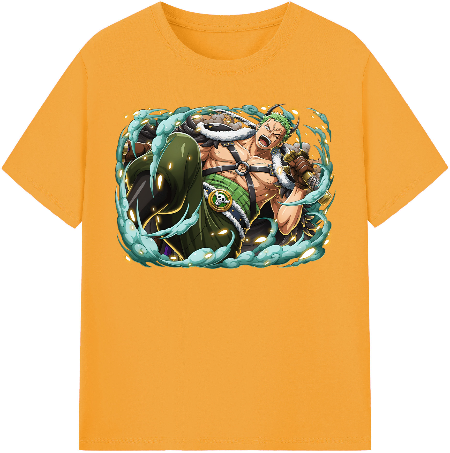 ワンピース ロロノア・ゾロ ONE PIECE Roronoa Zoro レディースカジュアルプリントTシャツ（綿100％）