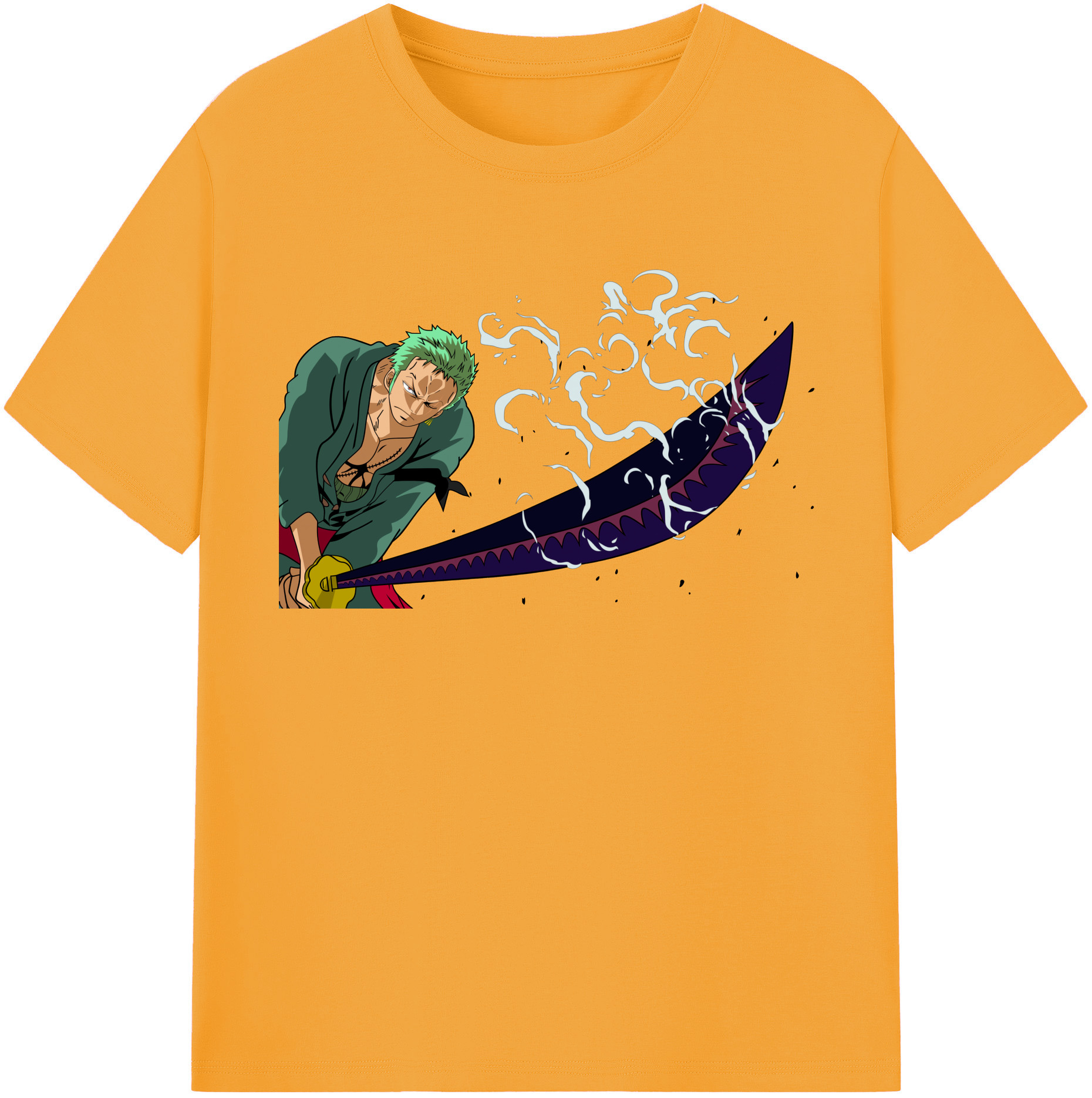ワンピース ロロノア・ゾロ ONE PIECE Roronoa Zoro レディースカジュアルプリントTシャツ（綿100％）