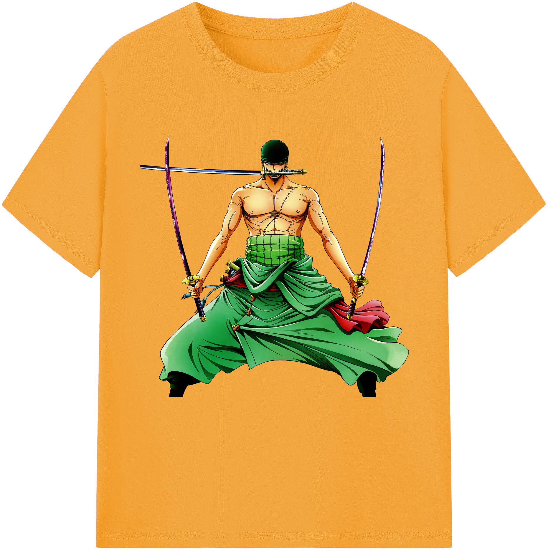 ワンピース ロロノア・ゾロ ONE PIECE Roronoa Zoro レディースカジュアルプリントTシャツ（綿100％）