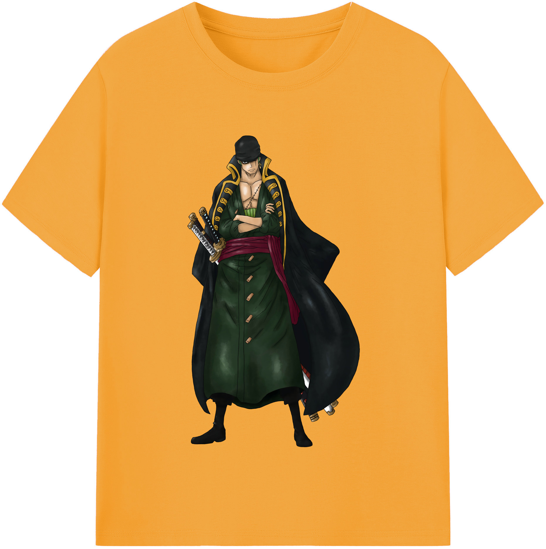 ワンピース ロロノア・ゾロ ONE PIECE Roronoa Zoro レディースカジュアルプリントTシャツ（綿100％）