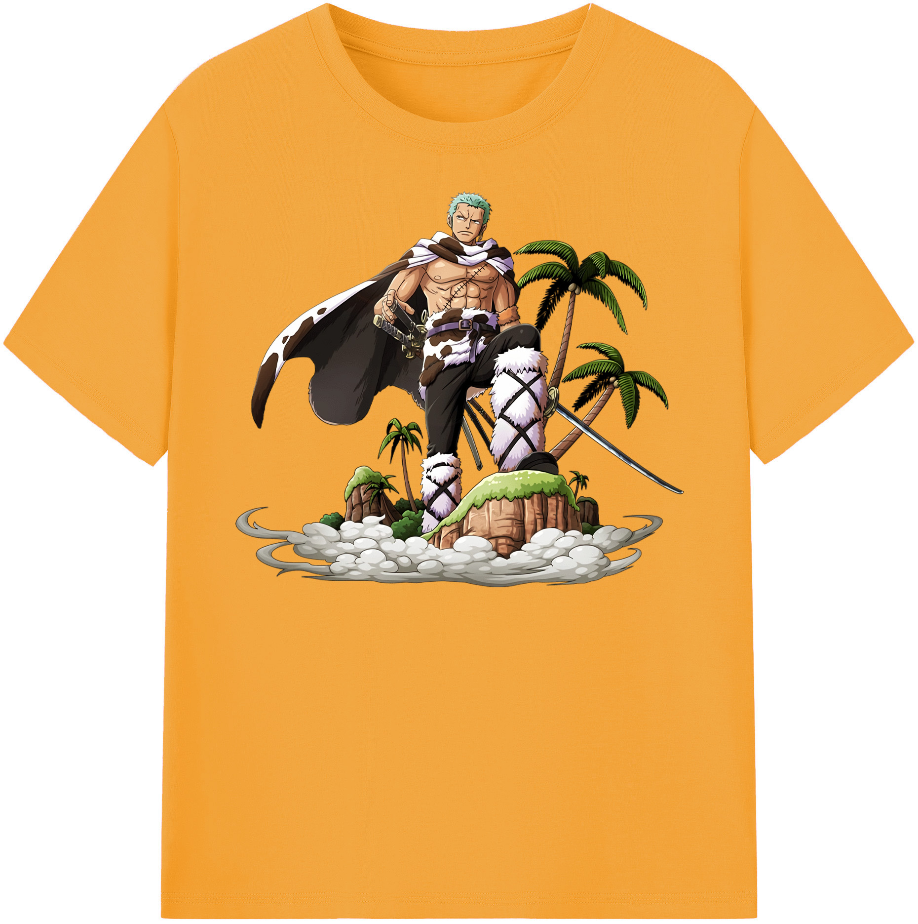 ワンピース ロロノア・ゾロ ONE PIECE Roronoa Zoro レディースカジュアルプリントTシャツ（綿100％）