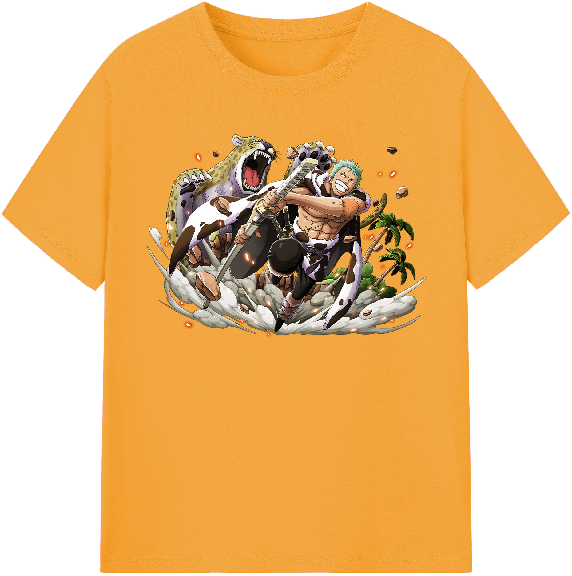ワンピース ロロノア・ゾロ ONE PIECE Roronoa Zoro レディースカジュアルプリントTシャツ（綿100％）