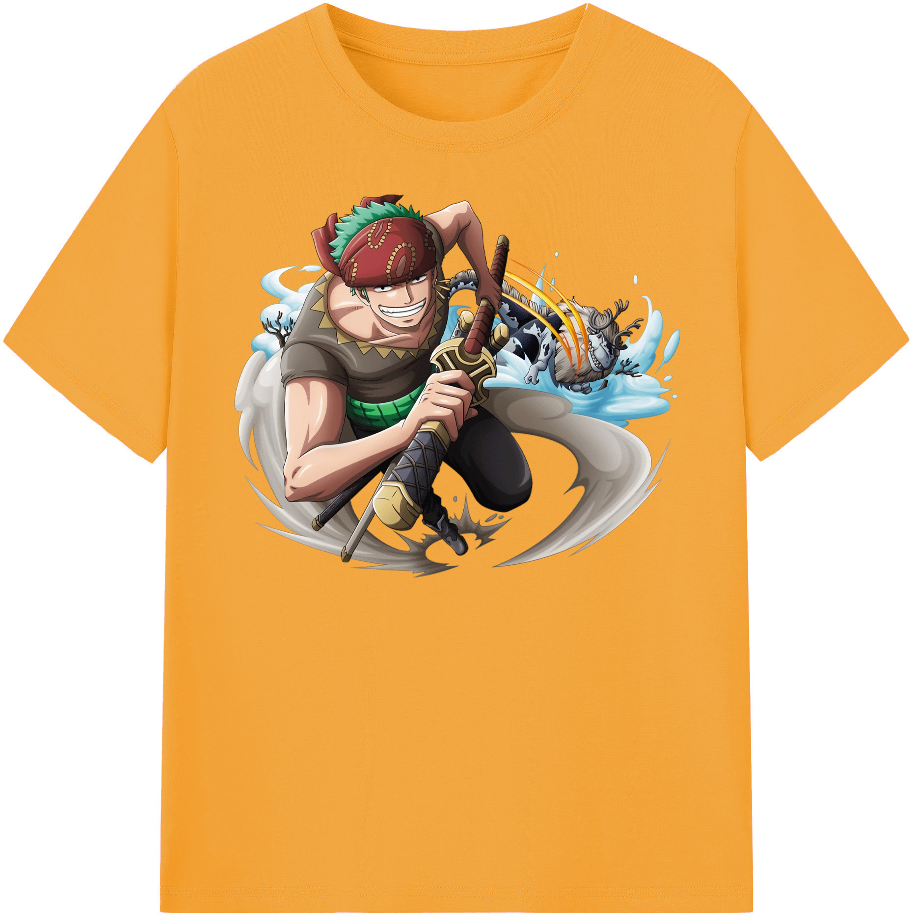 ワンピース ロロノア・ゾロ ONE PIECE Roronoa Zoro レディースカジュアルプリントTシャツ（綿100％）